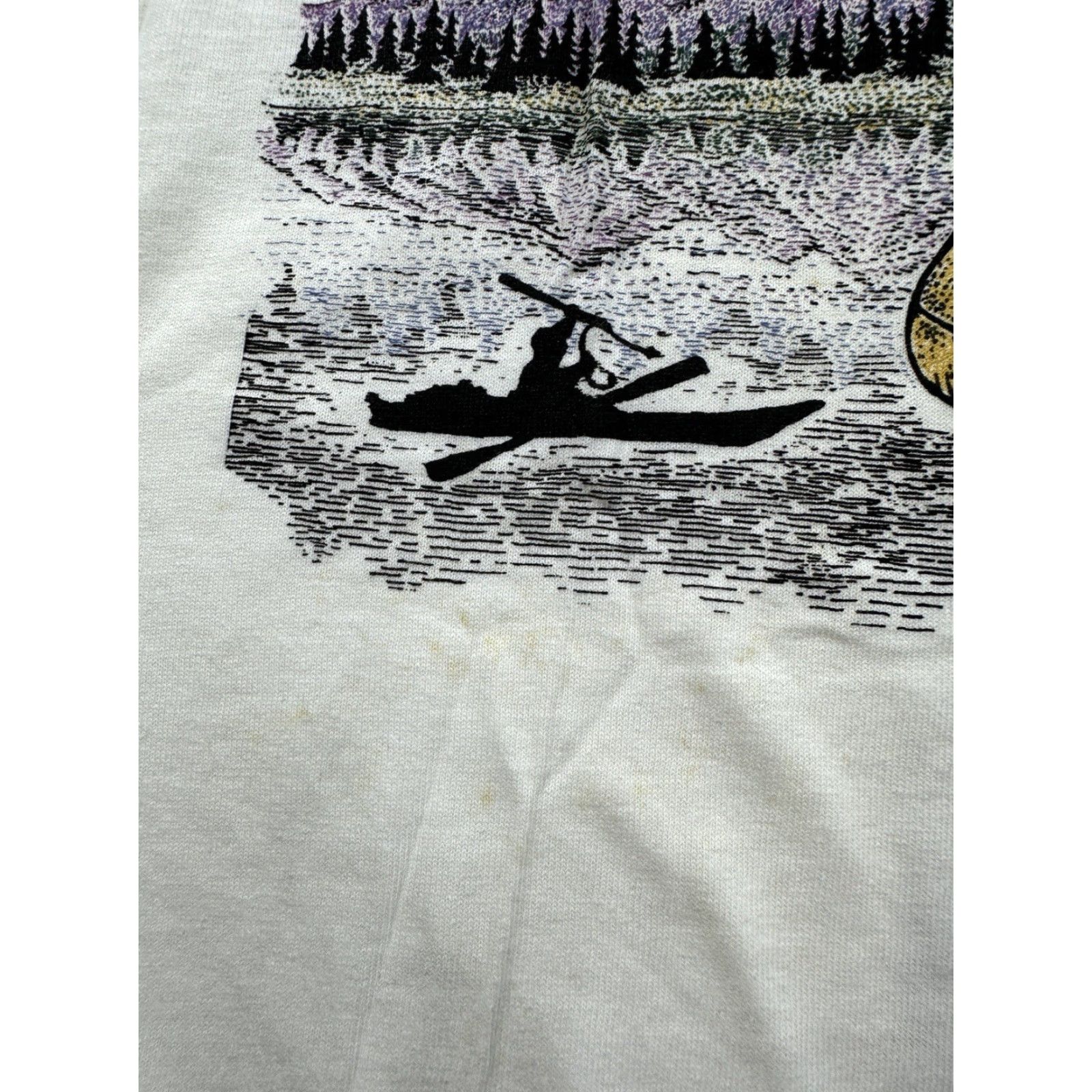 Gildan VINTAGE Alaska Shirt Mens XL White 90s Outdoor Animals Last Frontier T-Shirt Mens XL White Size US XL / EU 56 / 4 - 3 Thumbnail