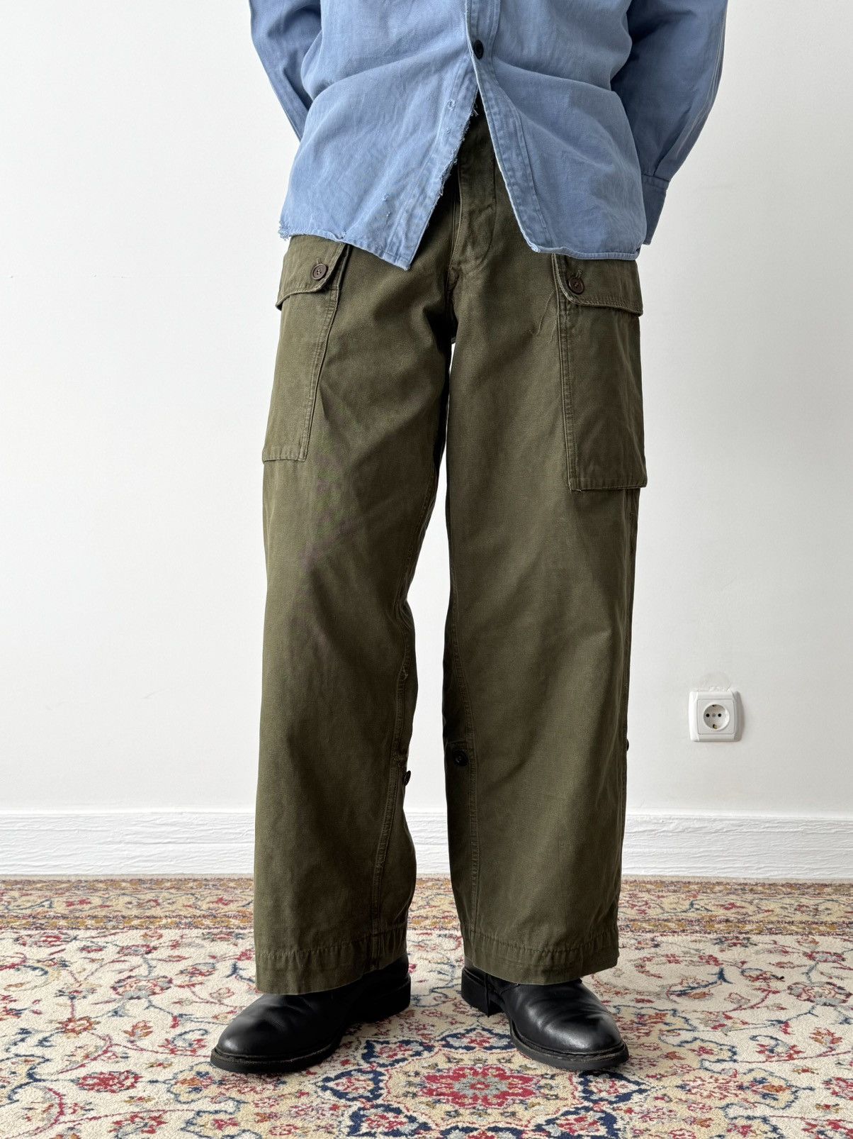 Vintage Deponirt Light Gray Brown Dress Pants 50s 60s