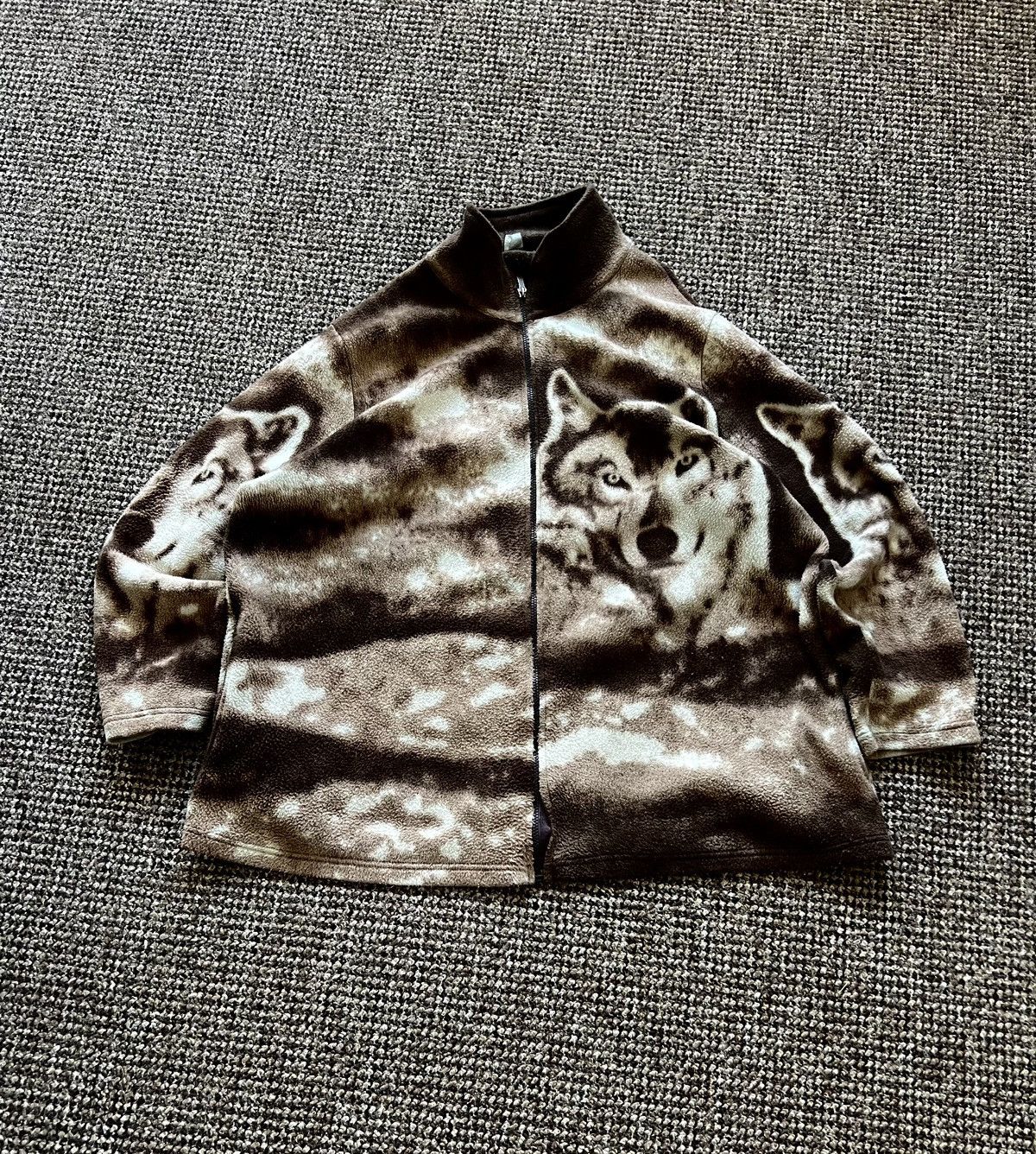 Vintage Vintage Style Wolf Fleece jacket Y2K 90’s Made in USA Size US XL / EU 56 / 4 - 2 Thumbnail