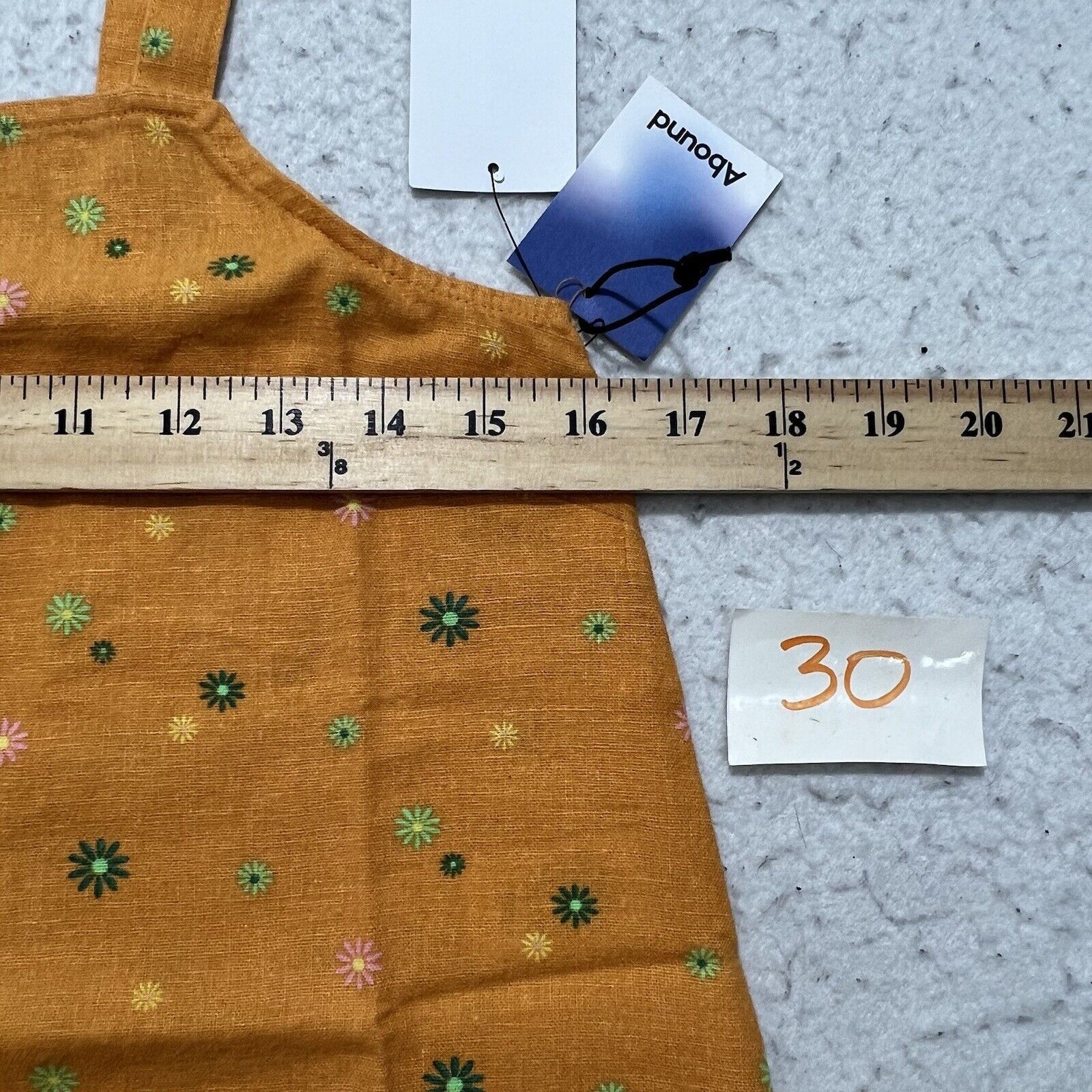 Nordstrom Abound Orange Floral Sleeveless Square Neck Crop Top NWT Size S / US 4 / IT 40 - 4 Thumbnail