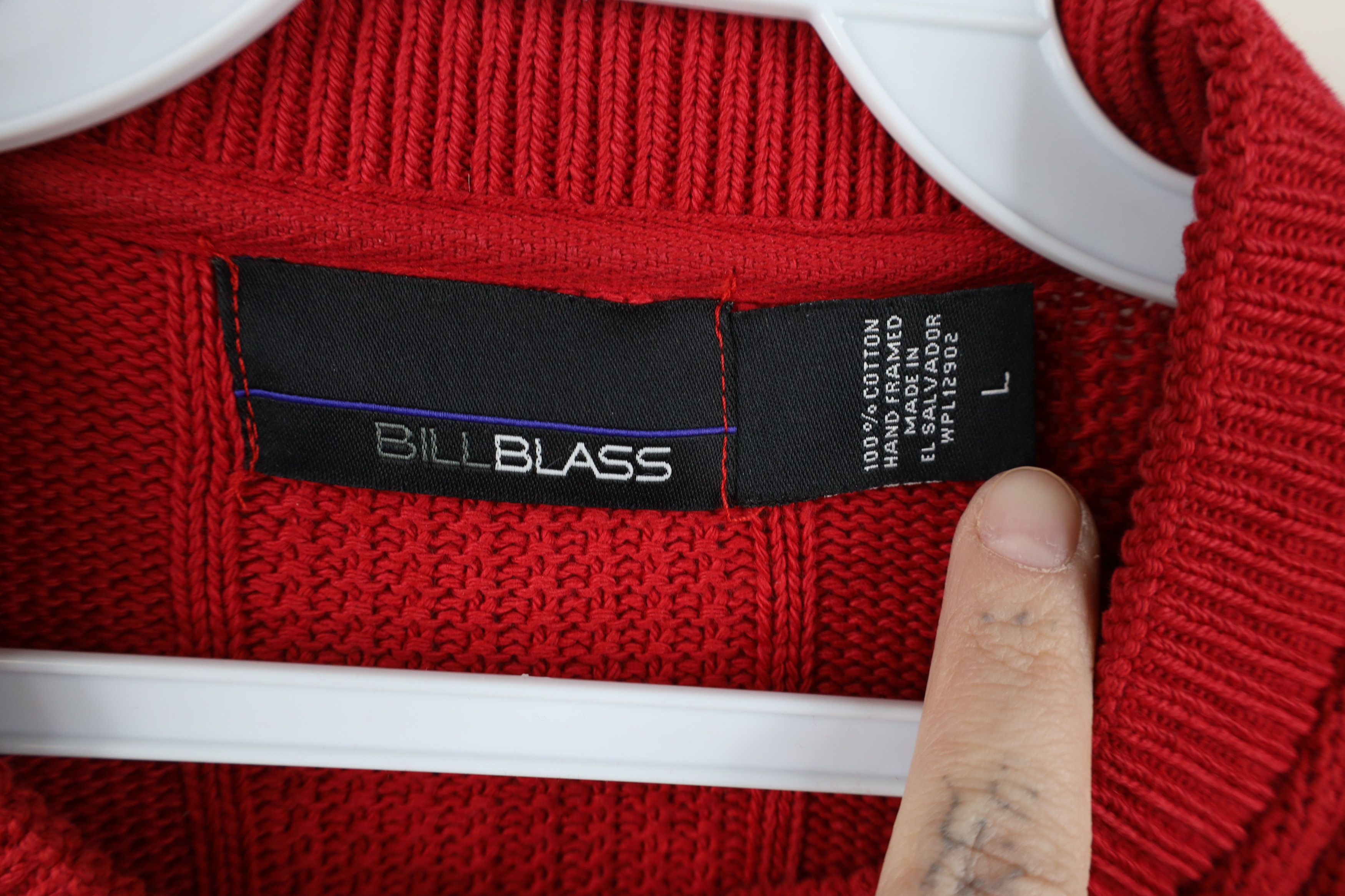Vintage Vintage 90s Streetwear Ribbed Knit Crewneck Sweater Red Size US L / EU 52-54 / 3 - 10 Thumbnail