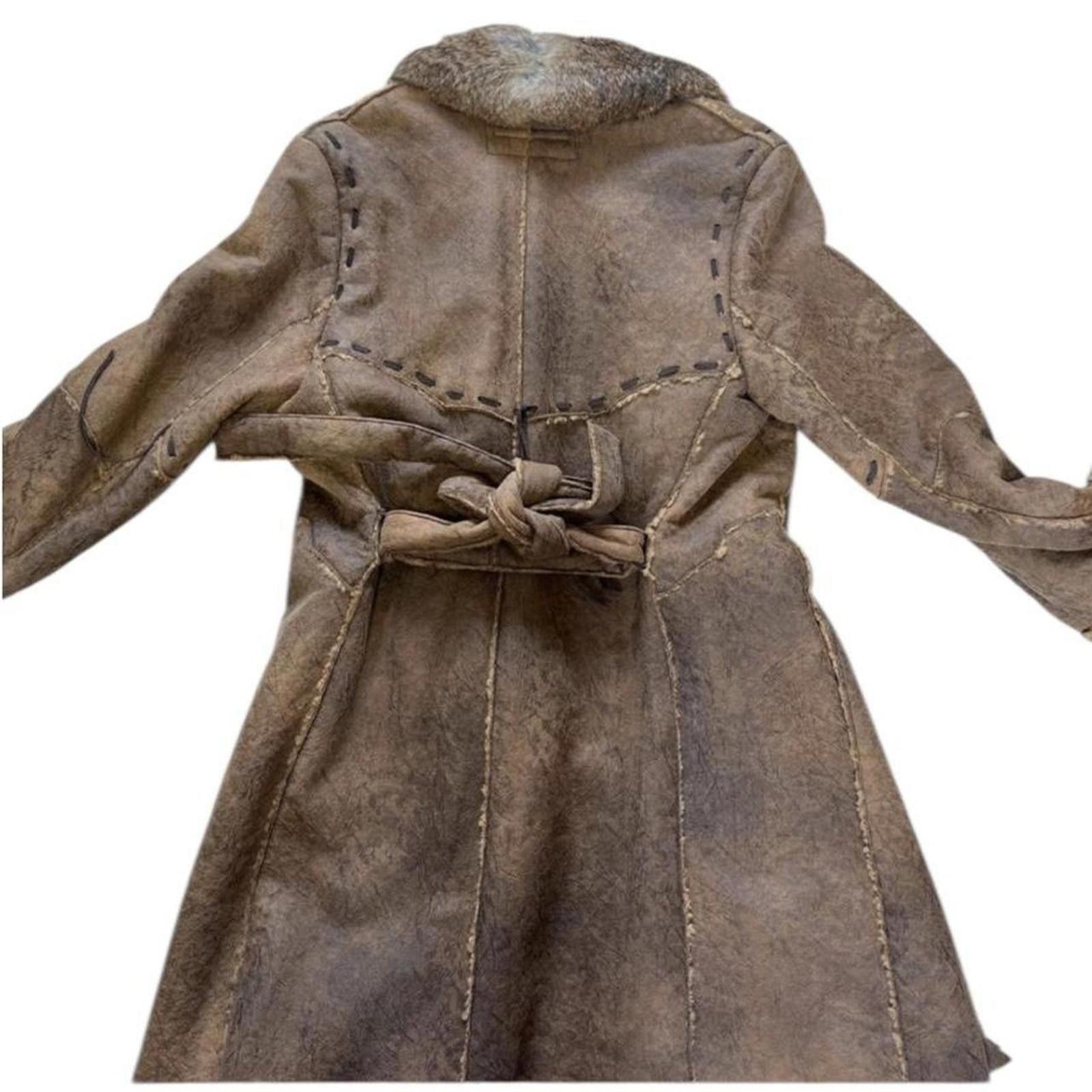 Other Real rabbit fur whimsy goth leather style penny lane coat Size S / US 4 / IT 40 - 2 Thumbnail