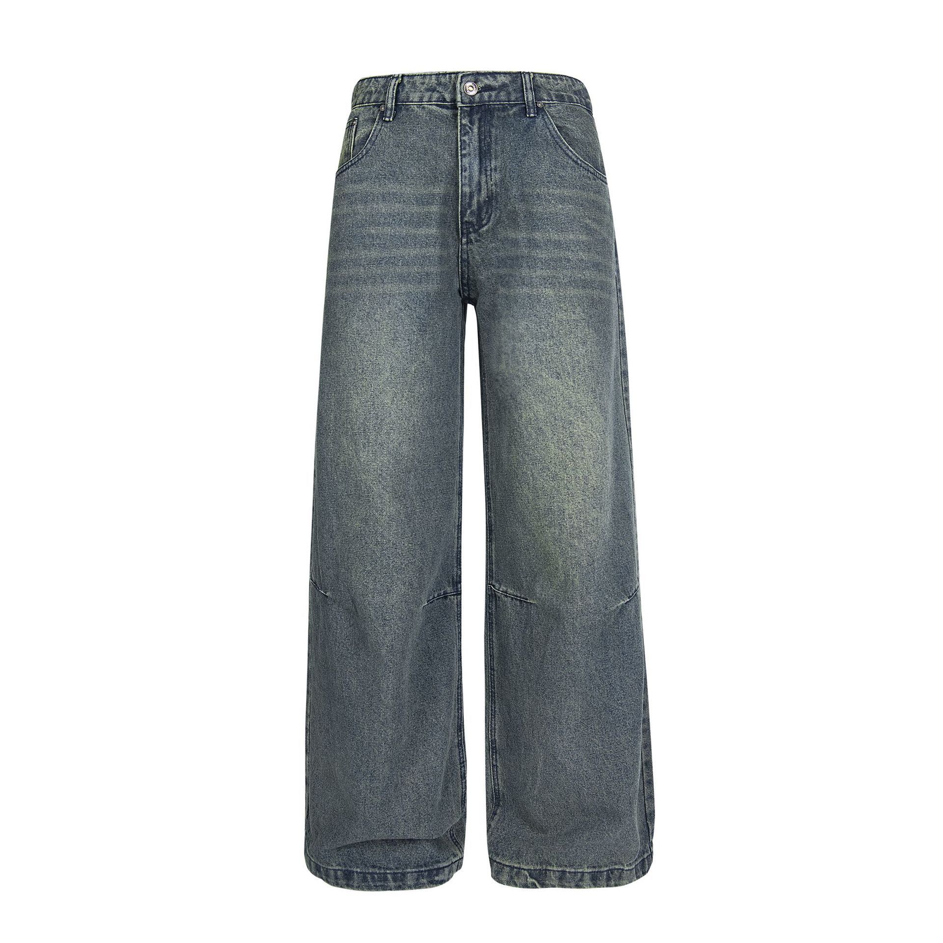 Japanese Brand Men's High-Street Washed & Distressed Versatile Jeans Size US 32 / EU 48 - 1 Thumbnail