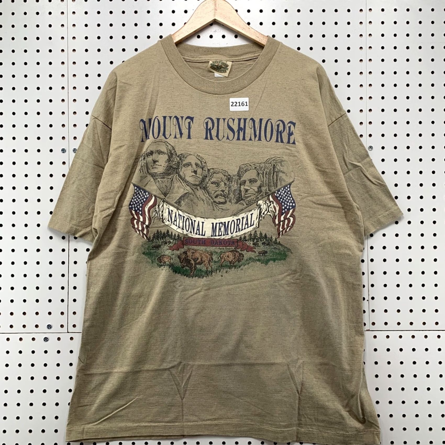 Vintage VINTAGE 90s Shirt Brown Mount Rushmore USA Made Adult XL Mens Size US XL / EU 56 / 4 - 6 Thumbnail