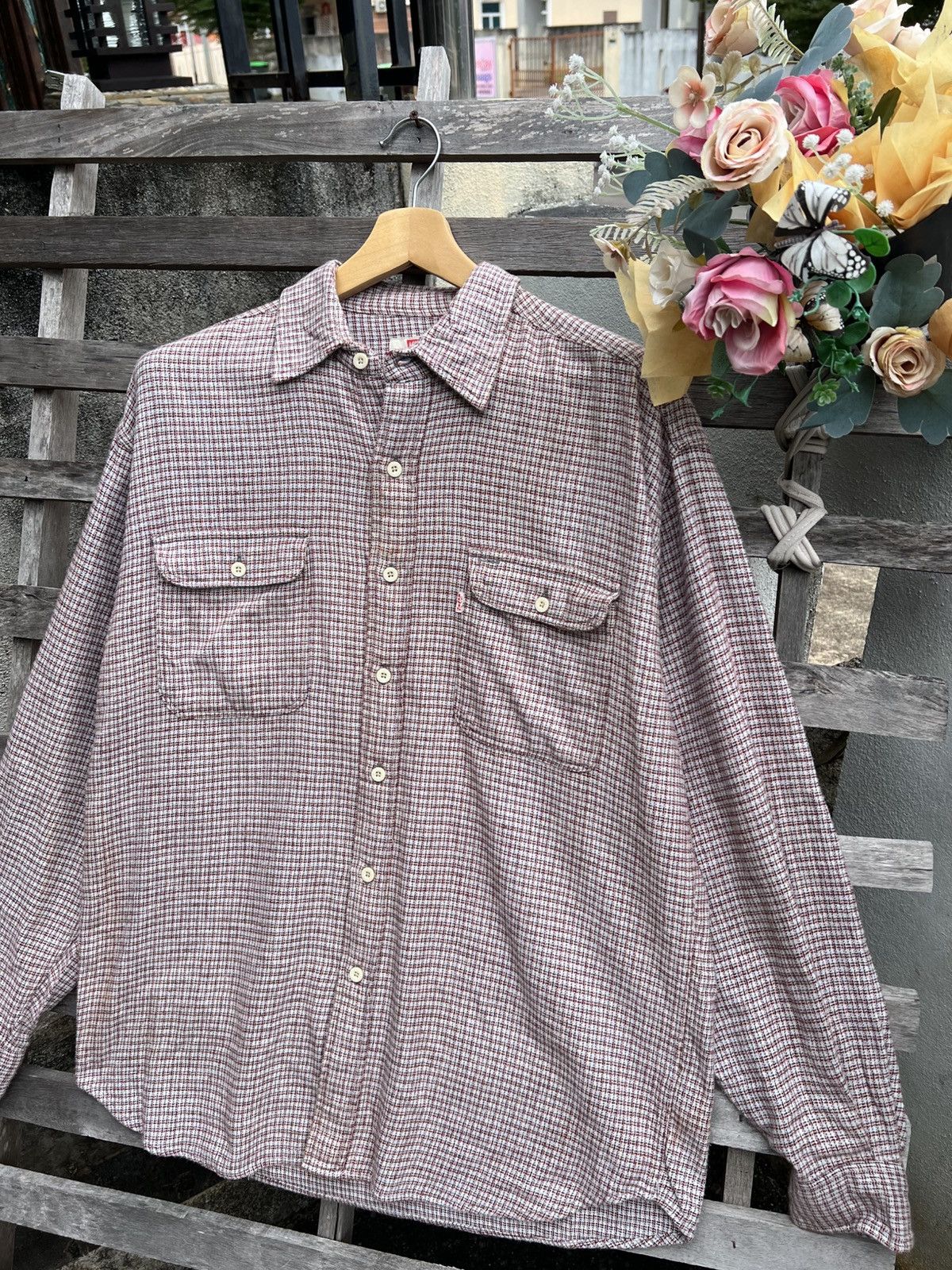 Levi's Vintage Clothing Vintage 90s Levis Western Checkered Long Sleeve Shirt Size US L / EU 52-54 / 3 - 2 Thumbnail