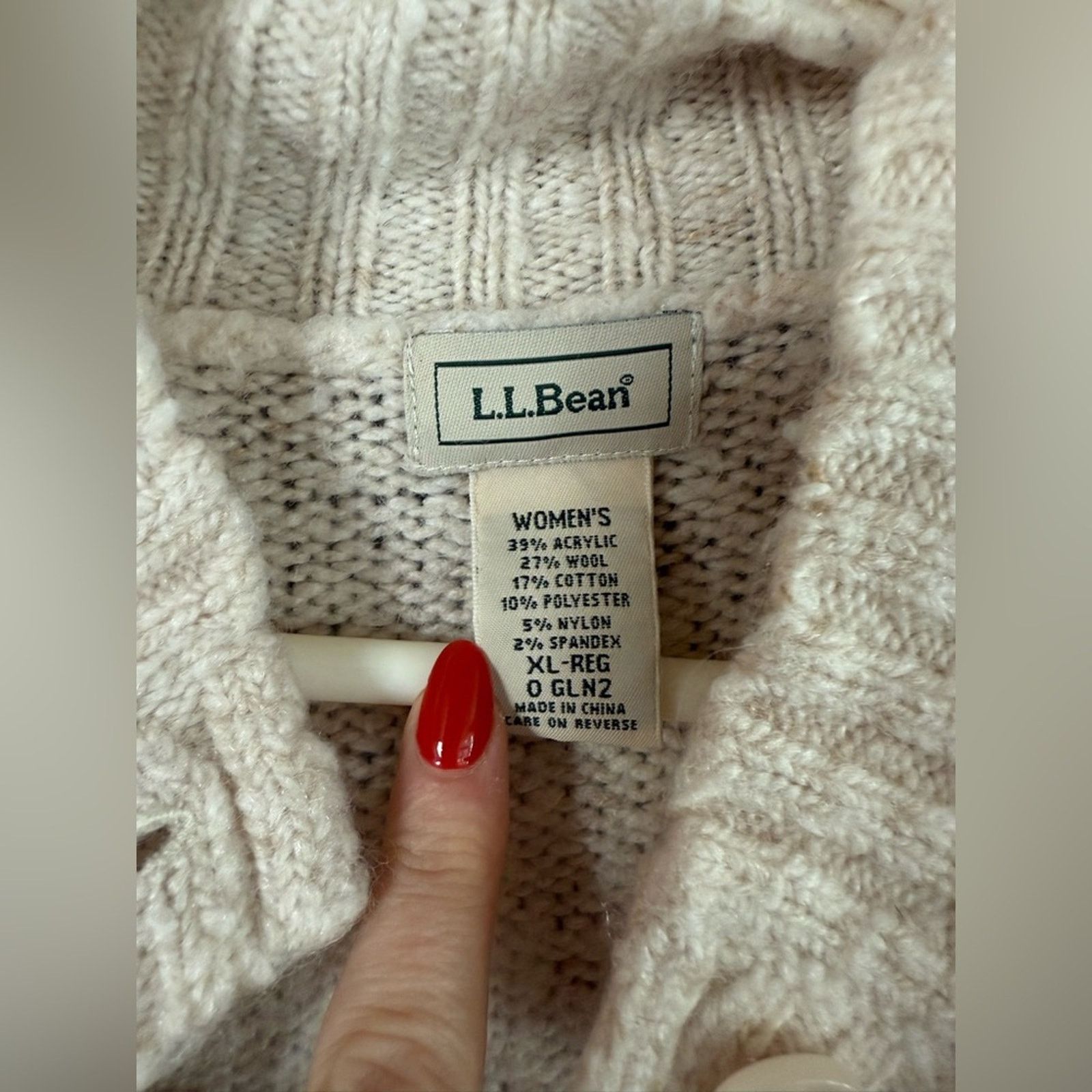 L.L. Bean Vintage L.L. Bean Cream Size XL Sweater Vest Size XL / US 12-14 / IT 48-50 - 2 Thumbnail