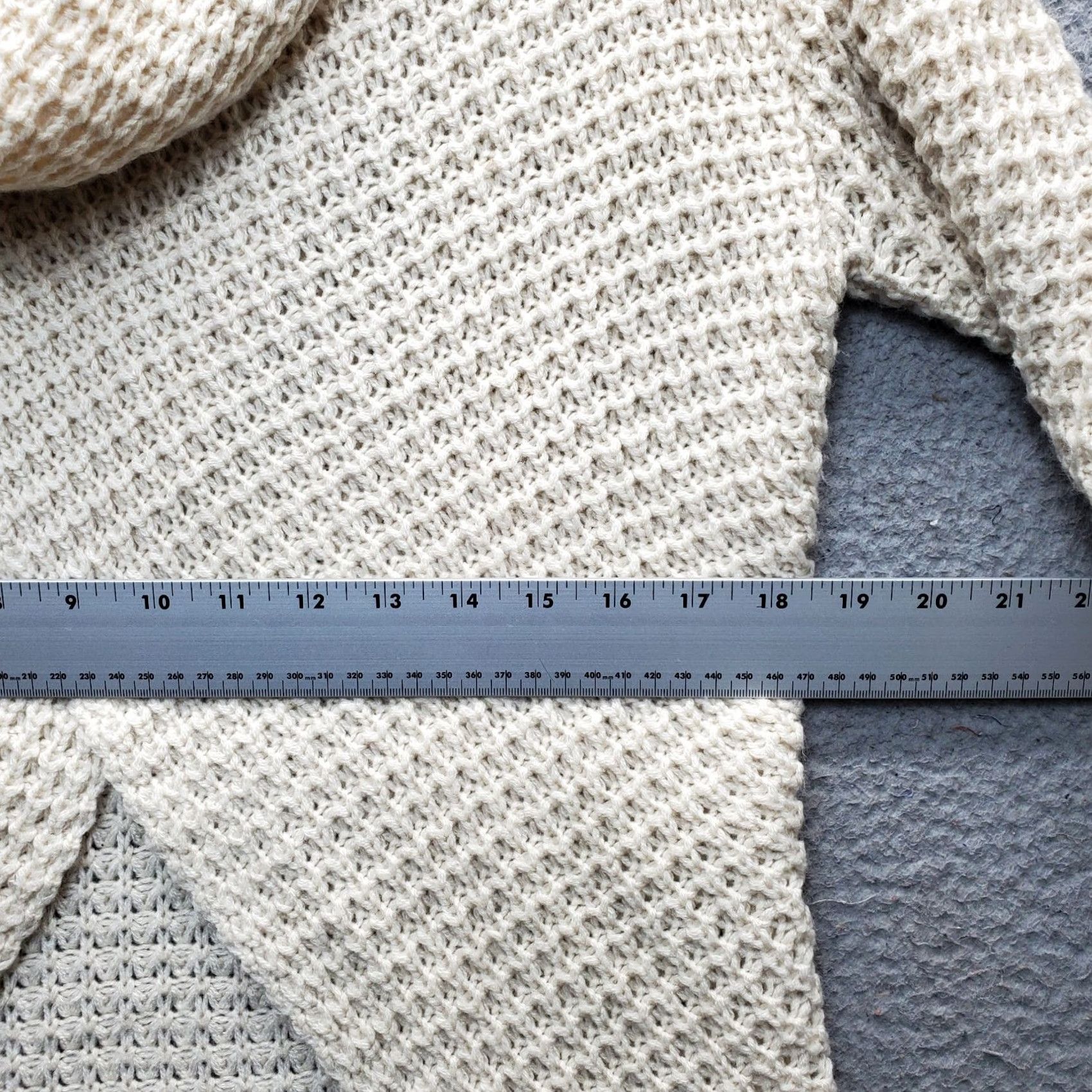 Vintage Miracle Cardigan Sweater Women S/M Tan Waffle Knit Cowl Neck Wrap Front Pullover Size S / US 4 / IT 40 - 4 Thumbnail
