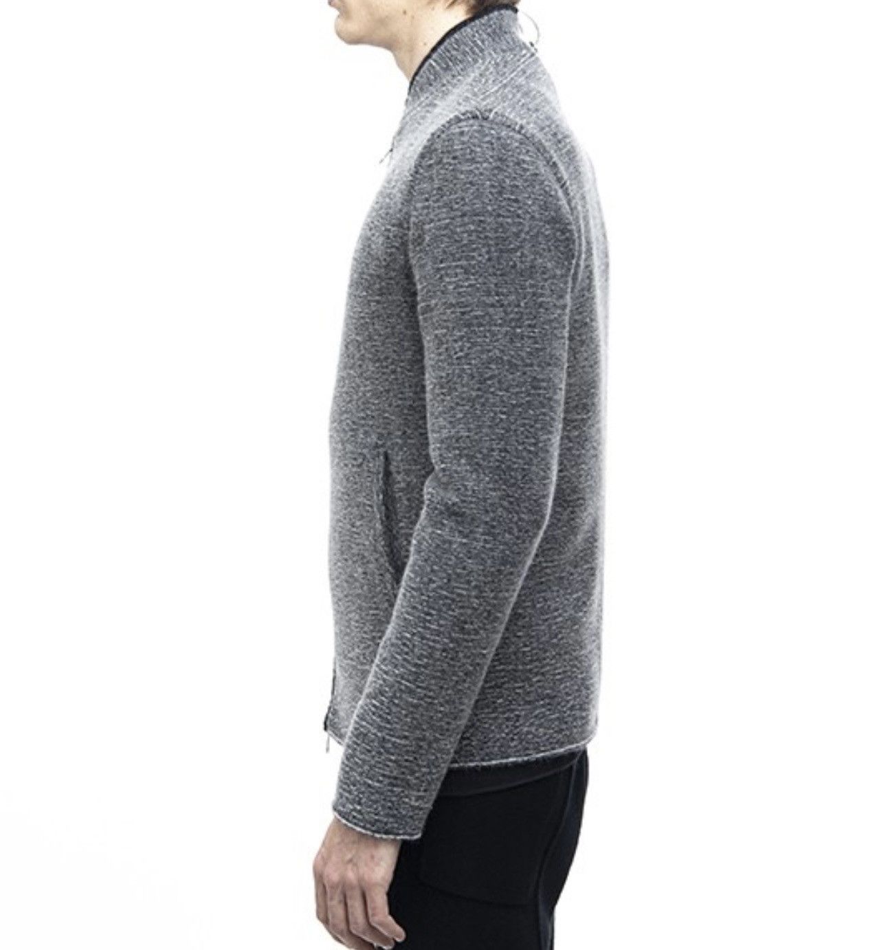 Label Under Construction Reversible wool and angora dark grey bomber Size US L / EU 52-54 / 3 - 12 Thumbnail