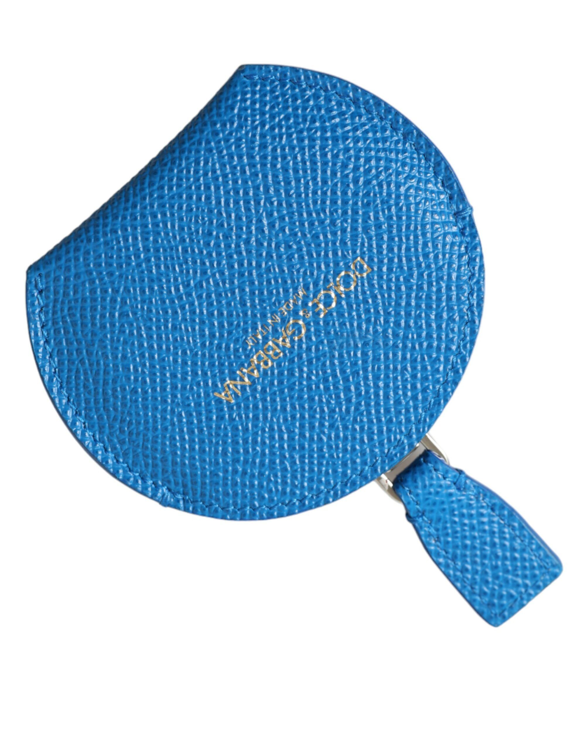Dolce & Gabbana Elegant Blue Leather Mirror Women's Holder Size ONE SIZE - 1 Thumbnail