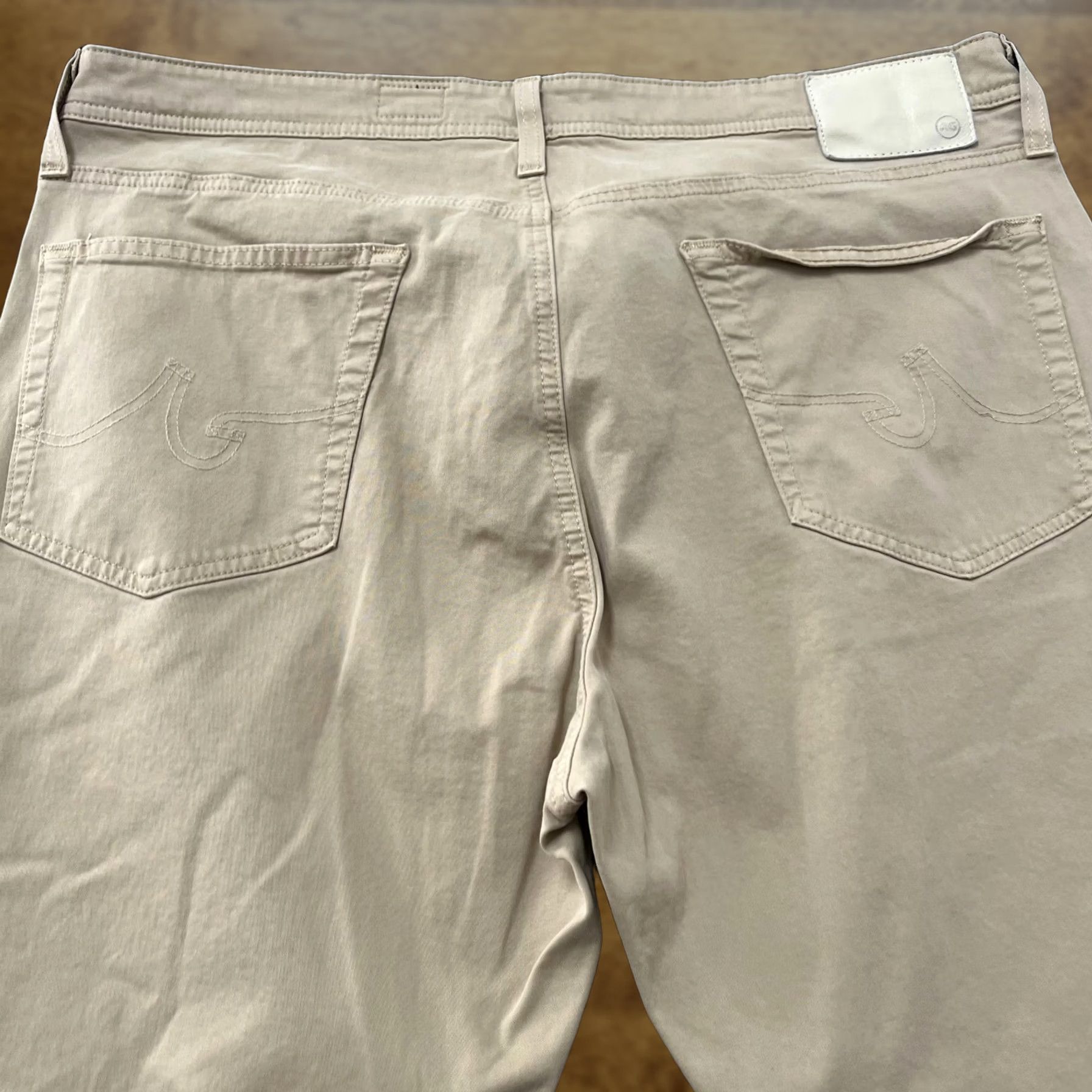 Vintage AG Adriano Goldschmied Pants Mens 40x32 Tan Everett Slim Straight Stretch Casual Size US 40 / EU 56 - 1 Thumbnail