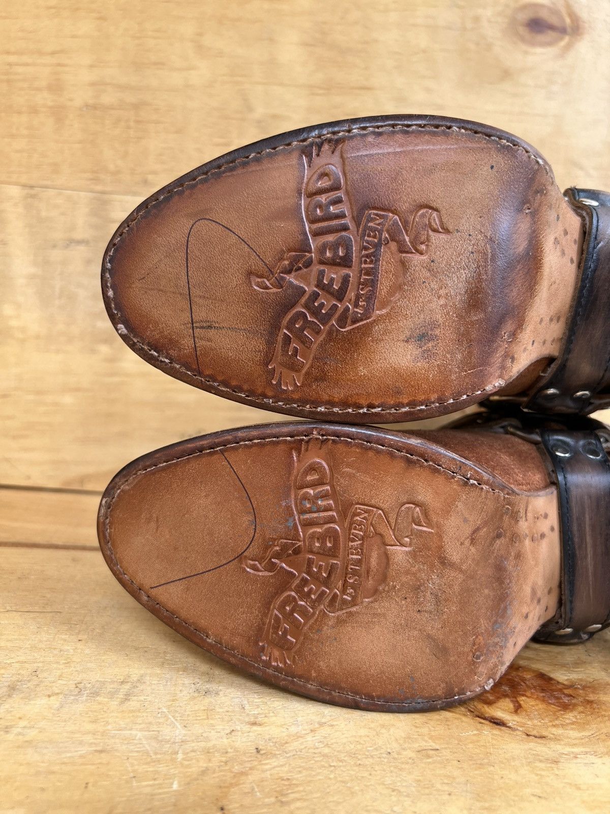 FREEBIRD Freebird By Steven SPIRIT Brown Leather Suede Western Boots Size US 6 / IT 36 - 11 Thumbnail