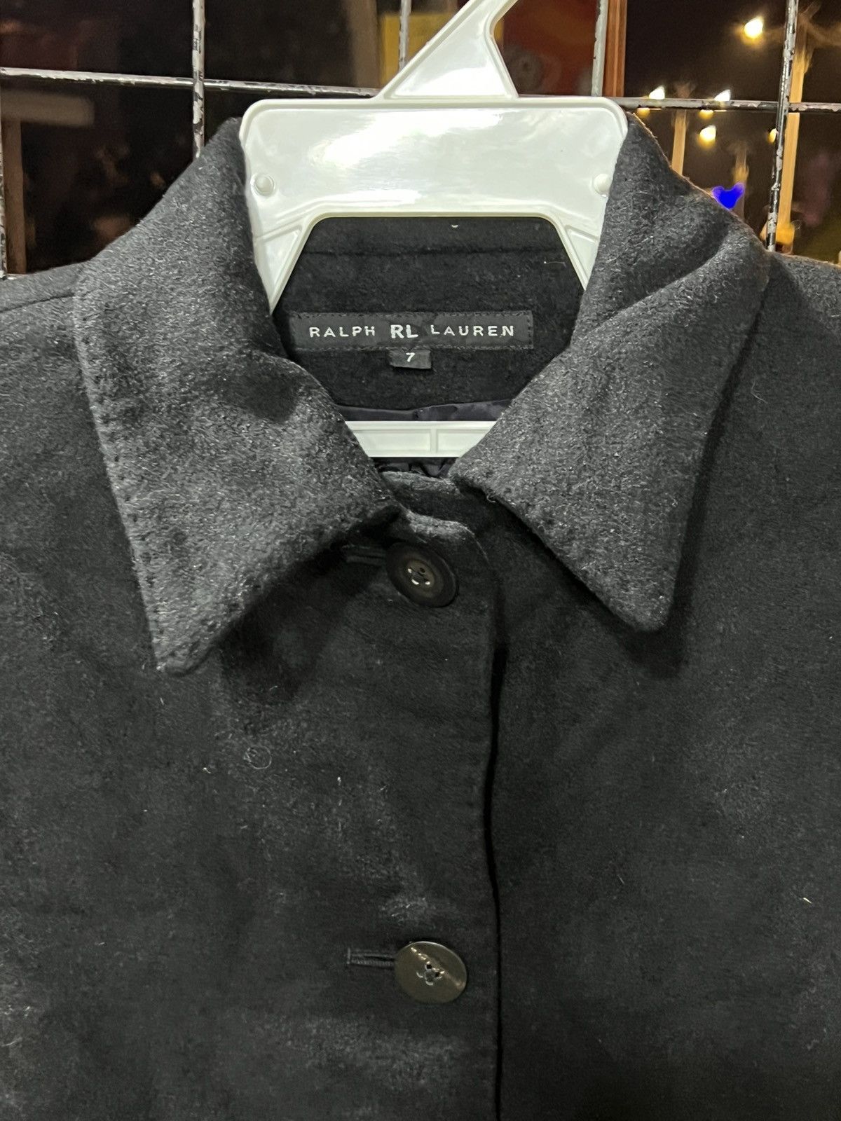 Ralph Lauren Ralph RL Lauren Classic long Jacket wool linen black Size ONE SIZE - 5 Thumbnail