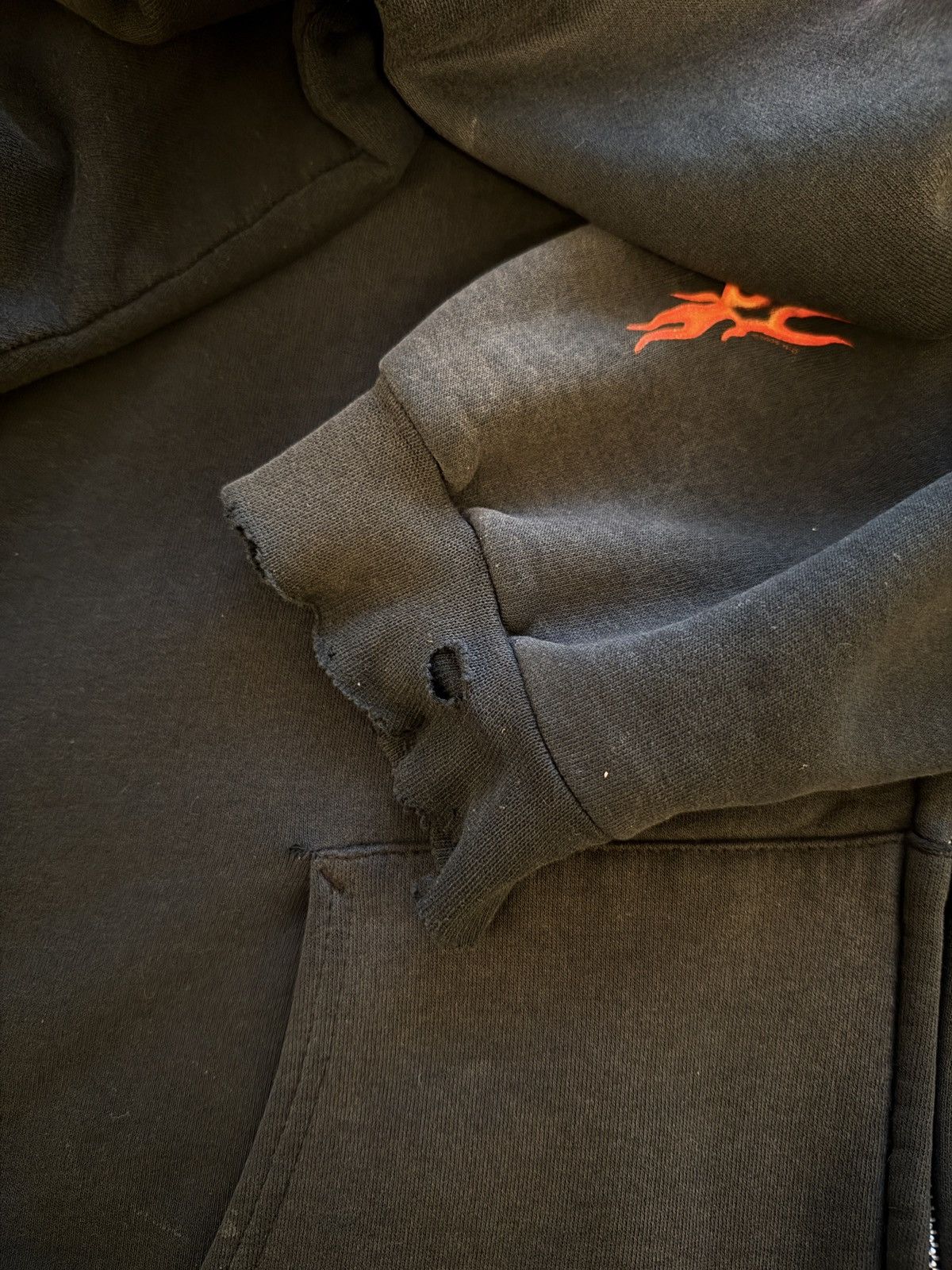 Harley Davidson Vintage 2005 Harley Davidson Flame Zip up Size US XL / EU 56 / 4 - 6 Thumbnail