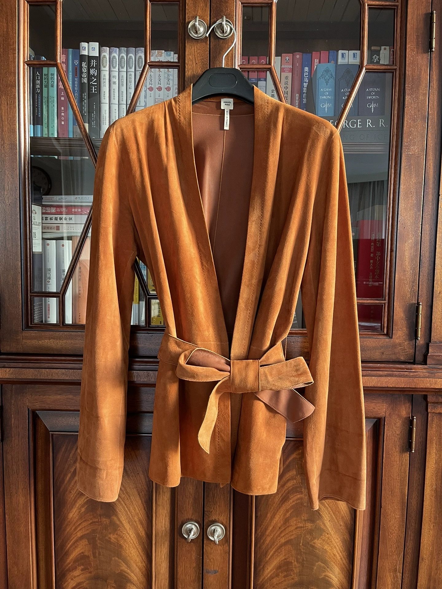 Hermes Hermes Calfskin Belted Outerwear Top - dmc Size US S / EU 44-46 / 1 - 1 Thumbnail