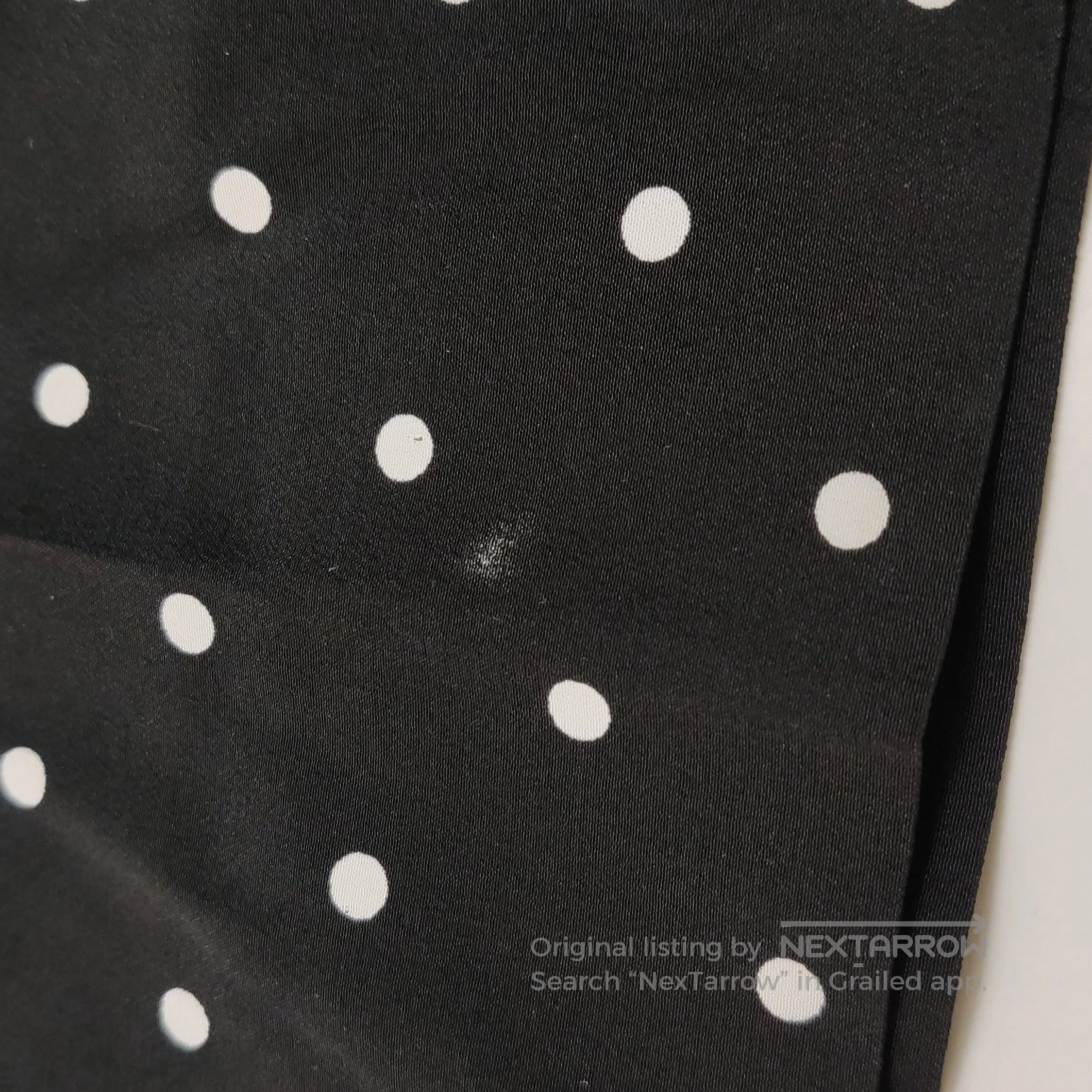 Prada Prada Polka Dot Silk Trousers in Black . Size 39" - 8 Thumbnail