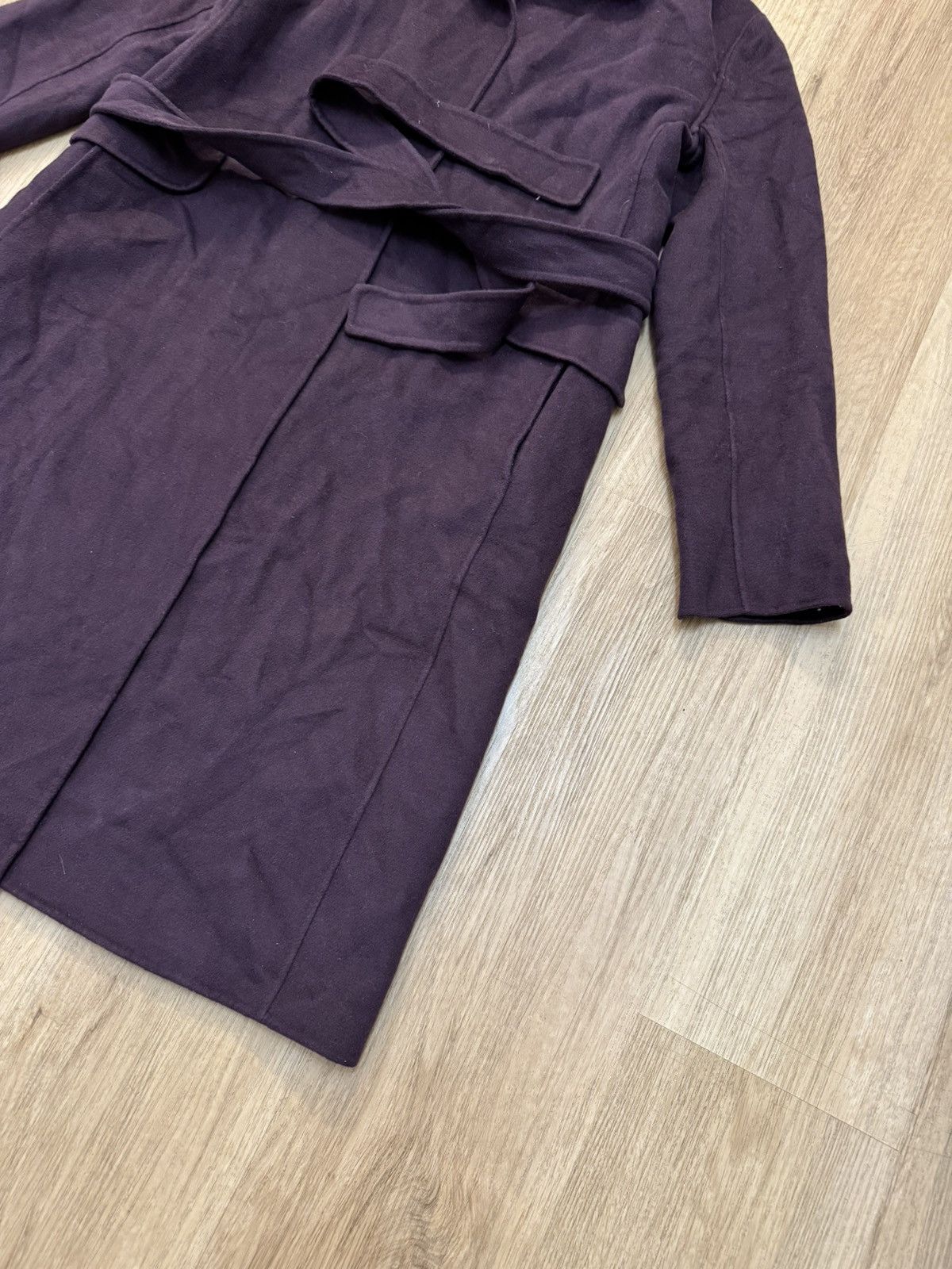 Max Mara S' Max Mara Wrap Polly Coat Wool Cucito A Mano Purple Belt S Size S / US 4 / IT 40 - 4 Thumbnail