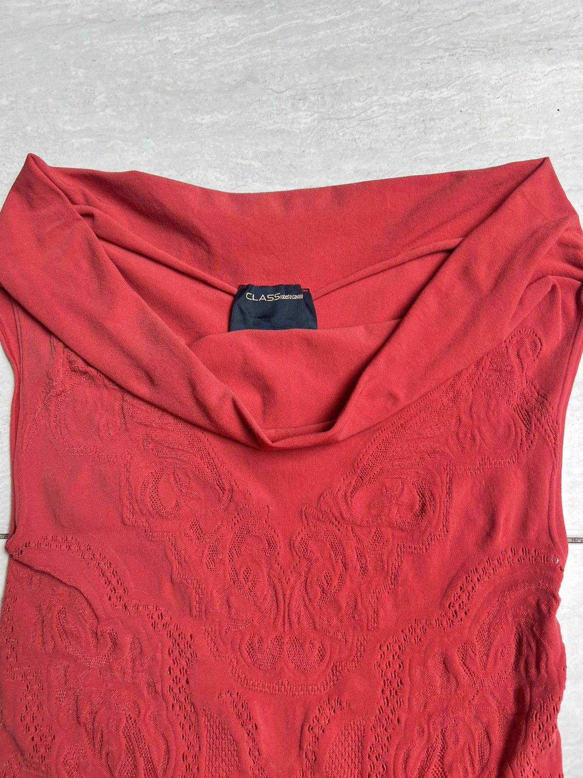 Roberto Cavalli Class Roberto Cavalli Red Midi Dress Size XS / US 0-2 / IT 36-38 - 13 Thumbnail