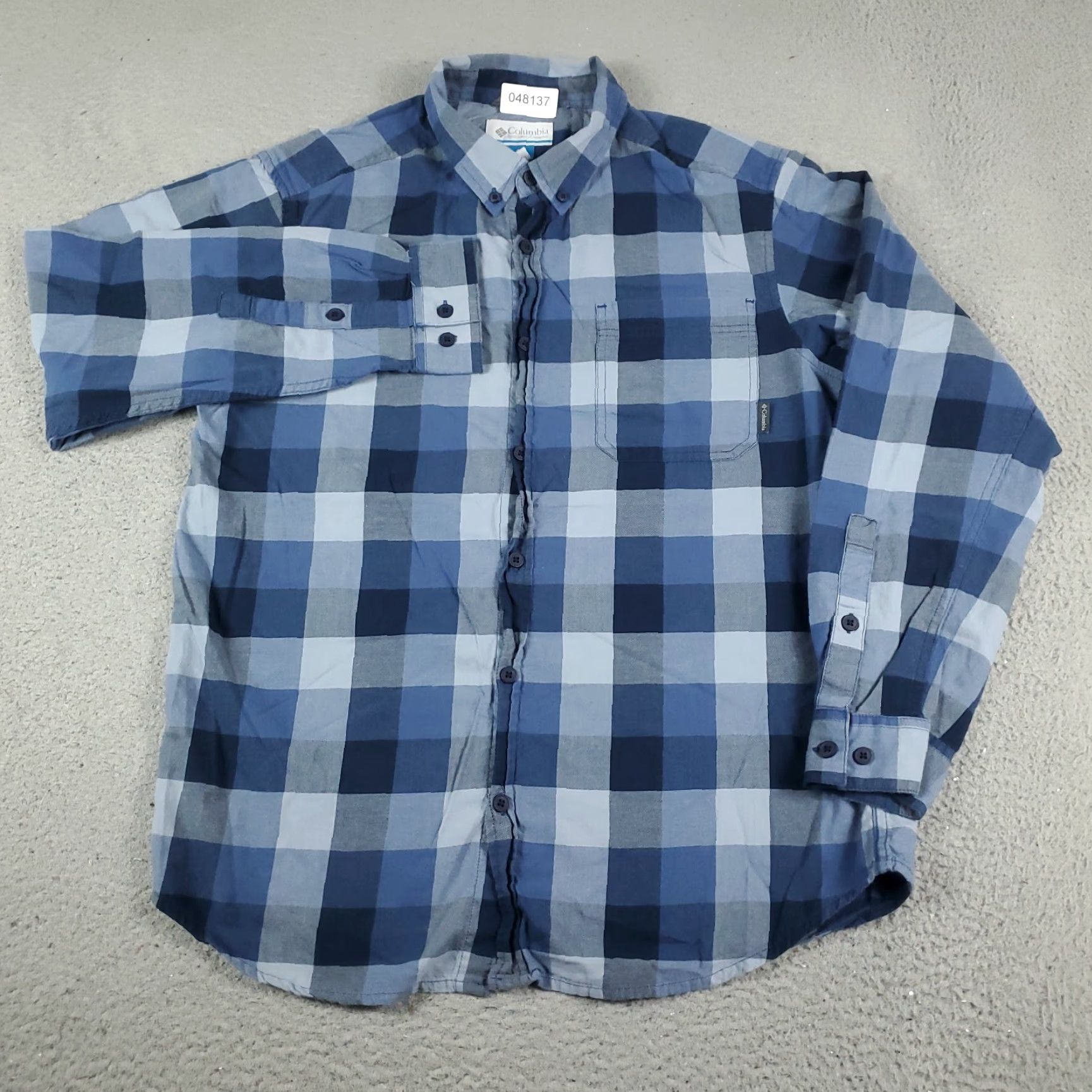 Vintage Columbia Shirt Mens Medium Blue Check Casual Button Up Long Sleeve Size US M / EU 48-50 / 2 - 2 Thumbnail
