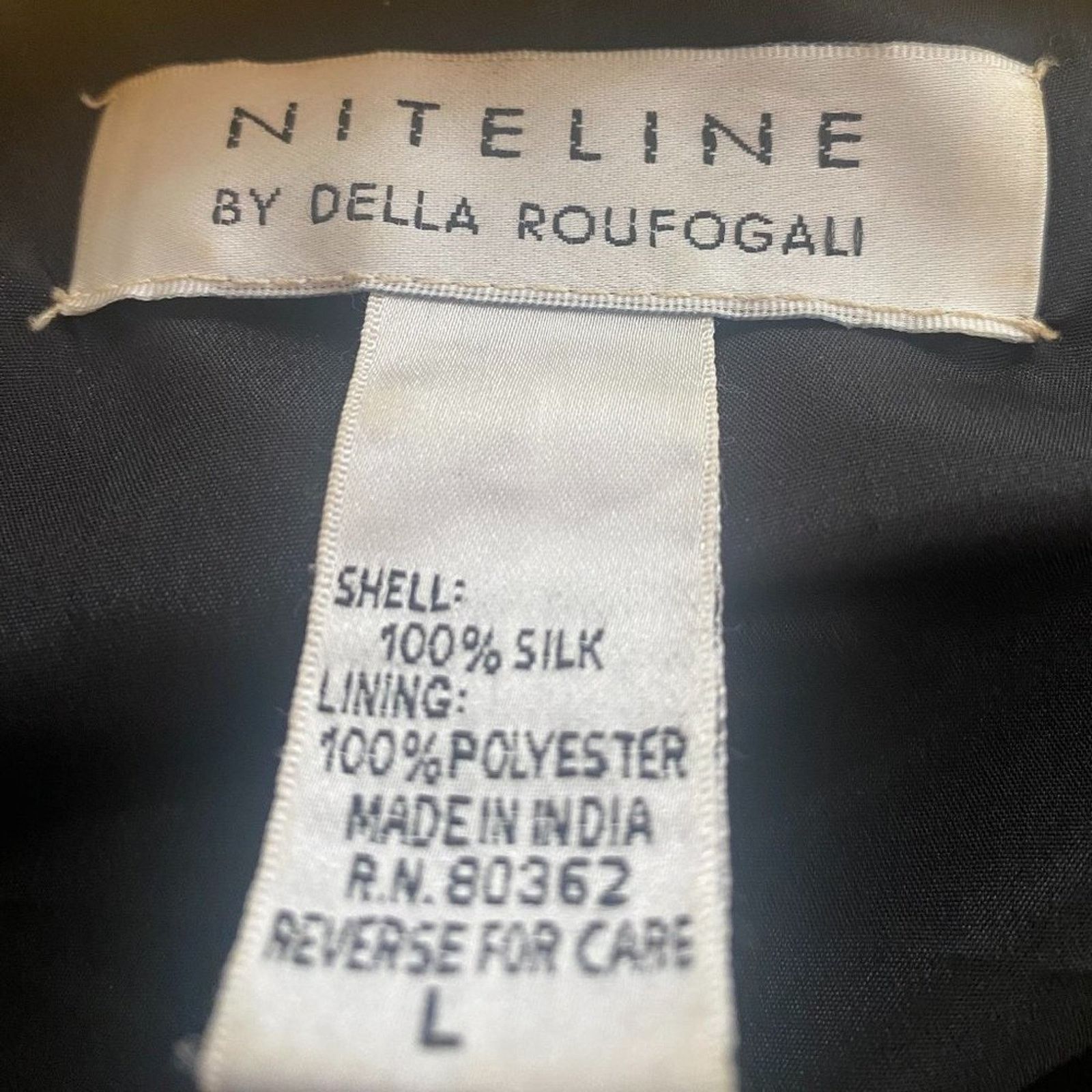 Designer VTG niteline silk SEQUIN beaded jacket gold black kazar Size L / US 10 / IT 46 - 12 Thumbnail