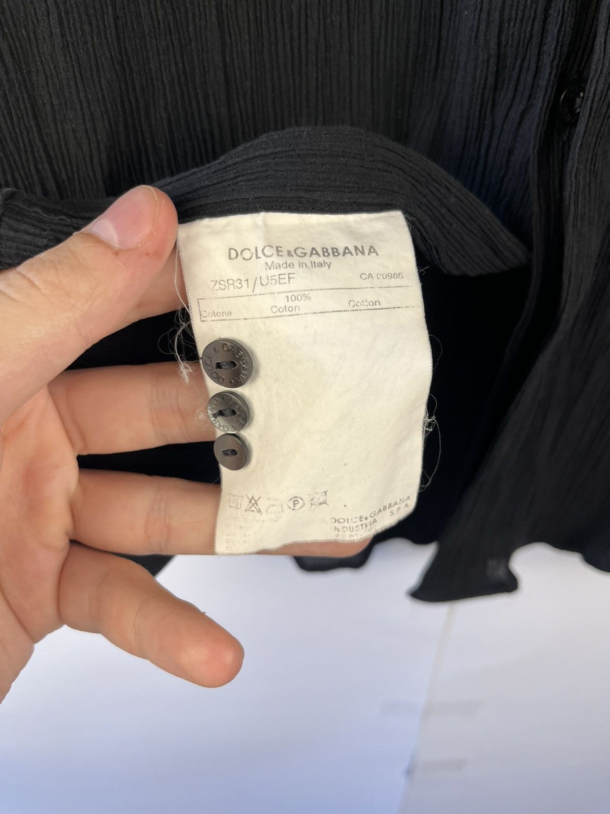 Dolce & Gabbana Dolce & Gabbana Luxury Cotton Shirt Button Up Made in Italy Size US S / EU 44-46 / 1 - 8 Thumbnail