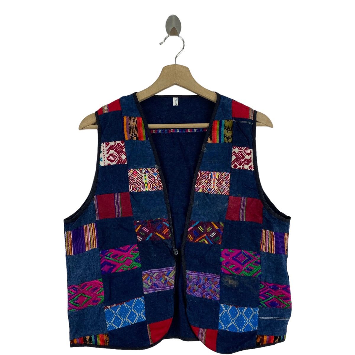 Japanese Brand SASHIKO BORO Patches Multi Color Japanese Brand Vest ...