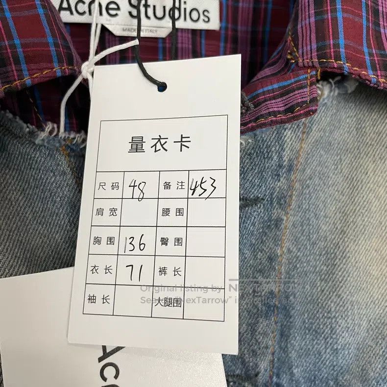 Acne Studios Acne Studios Denim Belt Side Pocket Contrasting Plaid Jack Size US M / EU 48-50 / 2 - 6 Thumbnail