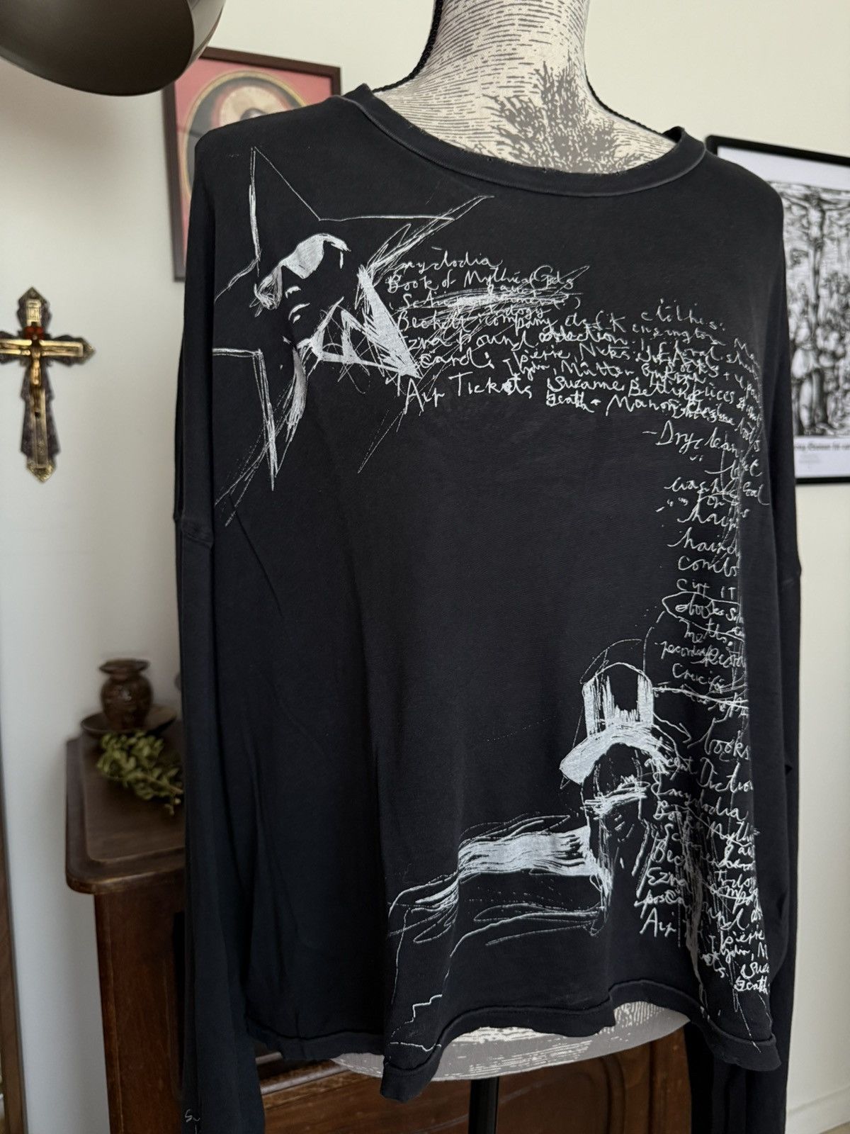 Ann Demeulemeester Archive 2009 two tones long sleeves tee | Grailed