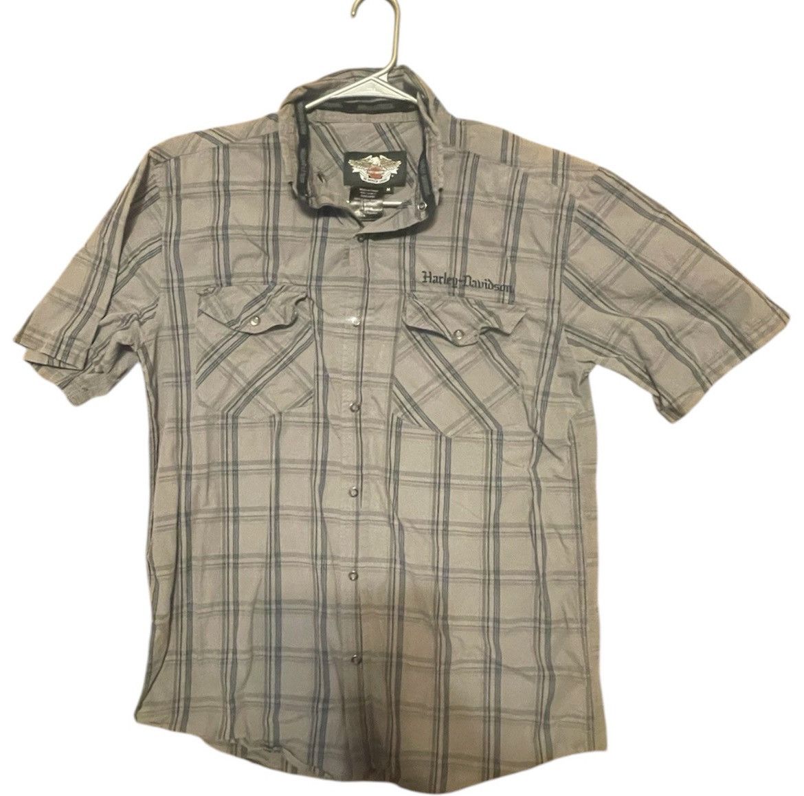 Harley Davidson Harley-Davidson Plaid Button-Up Shirt Men’s M Biker Size US M / EU 48-50 / 2 - 1 Thumbnail