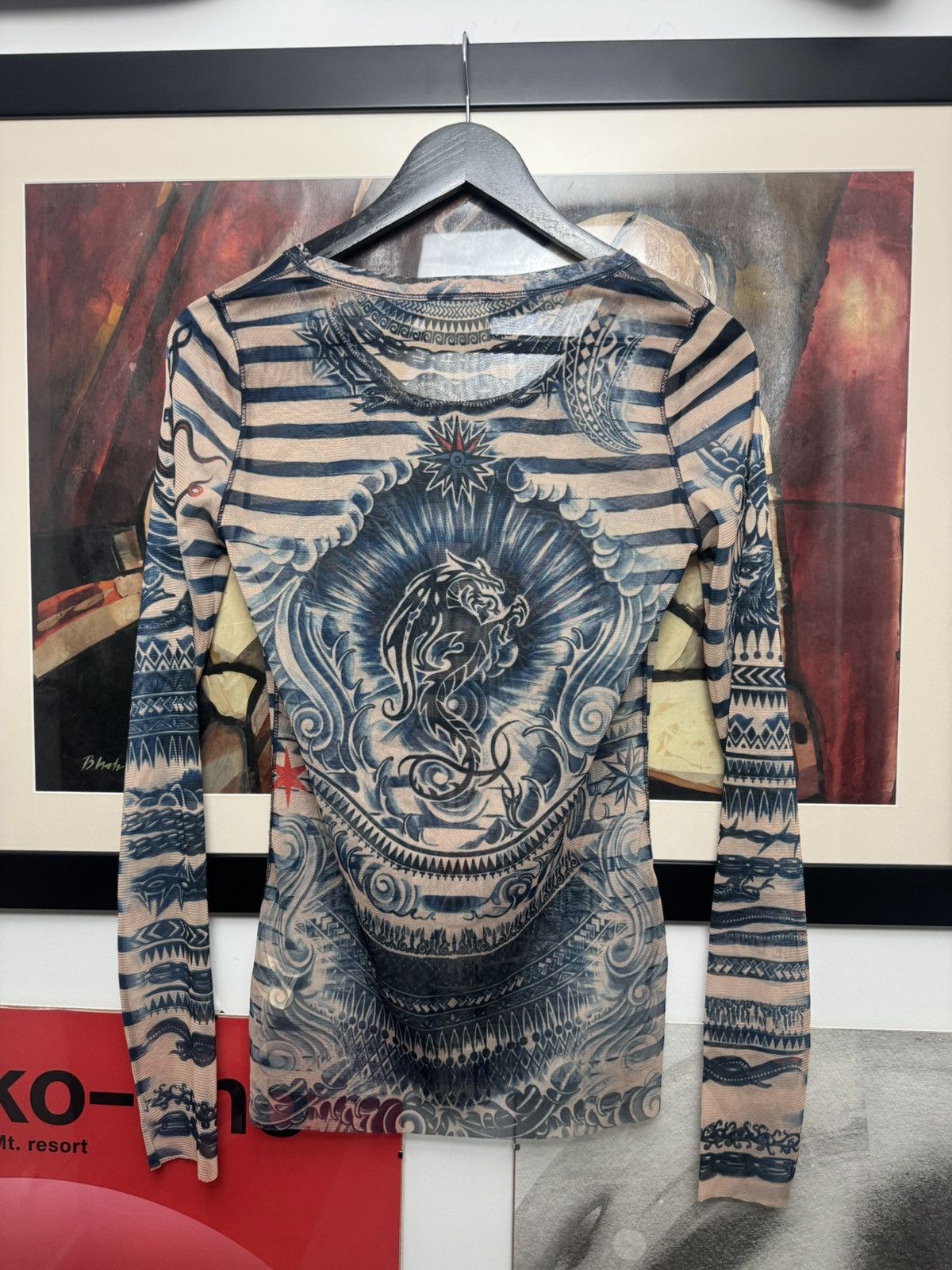 Jean Paul Gaultier Jean Paul Gaultier Lindex Set Tattoo Mesh Top + Leggins Size M / US 6-8 / IT 42-44 - 4 Thumbnail
