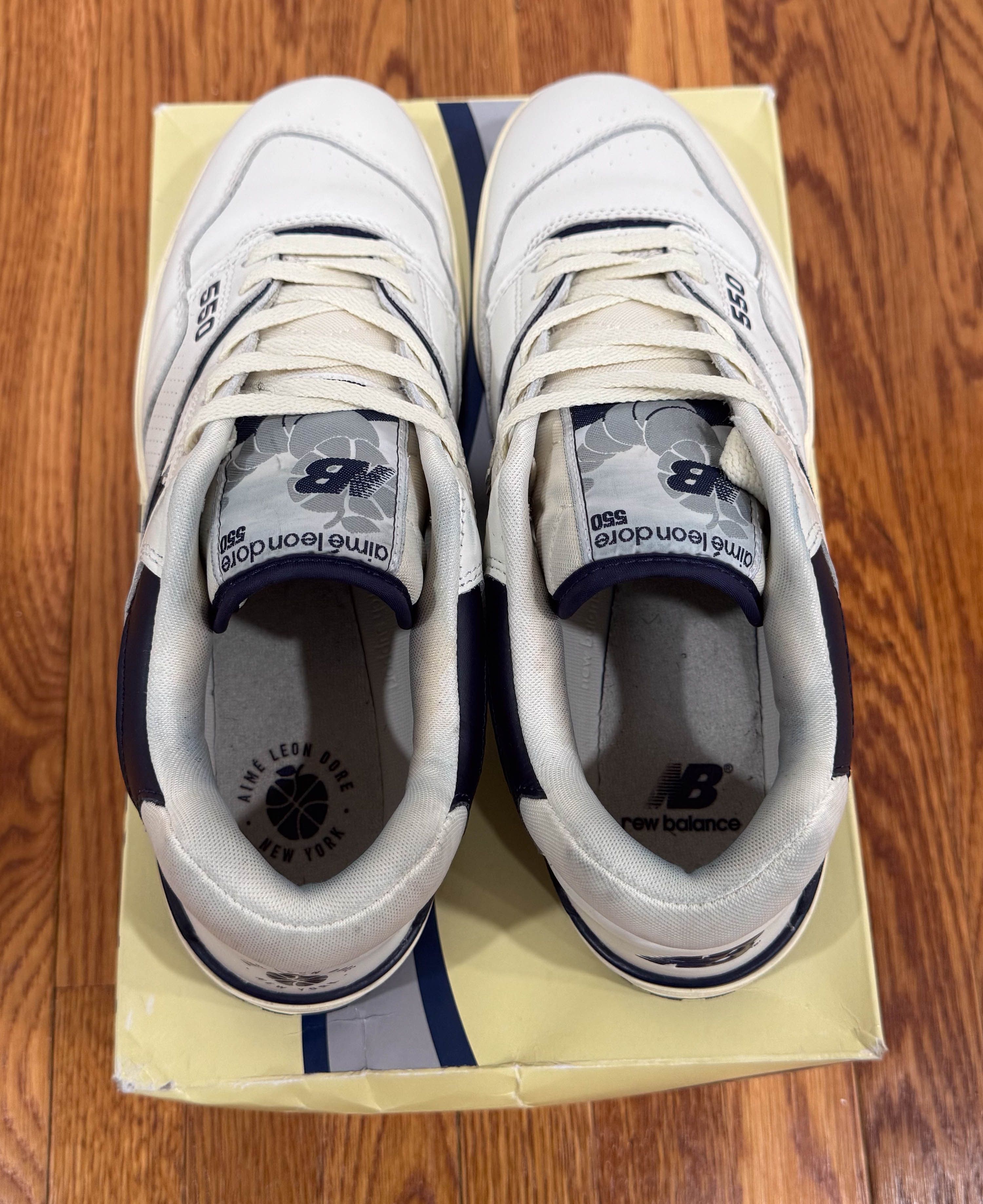 Aime Leon Dore × New Balance New Balance 550 Aime Leon Dore White Navy Size US 10.5 / EU 43-44 - 5 Thumbnail