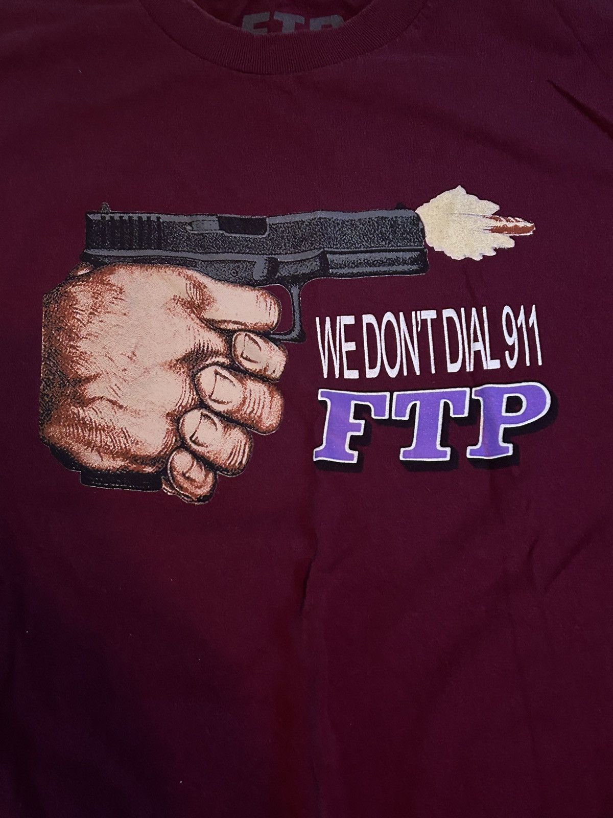 image of Ftp - We Don’T Dial 911 (Xl) in Red, Men's