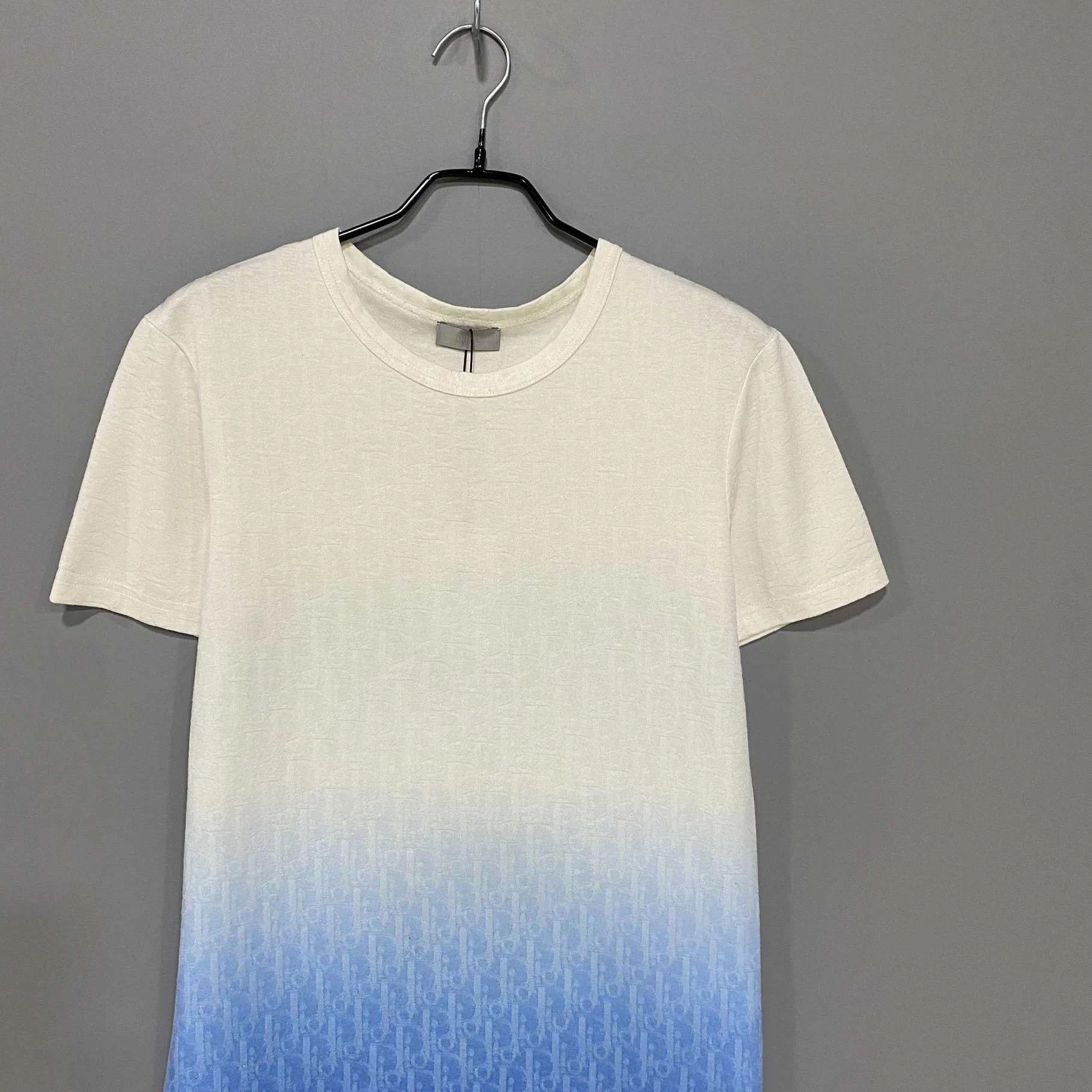 Dior Dior Oblique White Blue Gradient S/S Tee XS 98N Size US XS / EU 42 / 0 - 2 Thumbnail