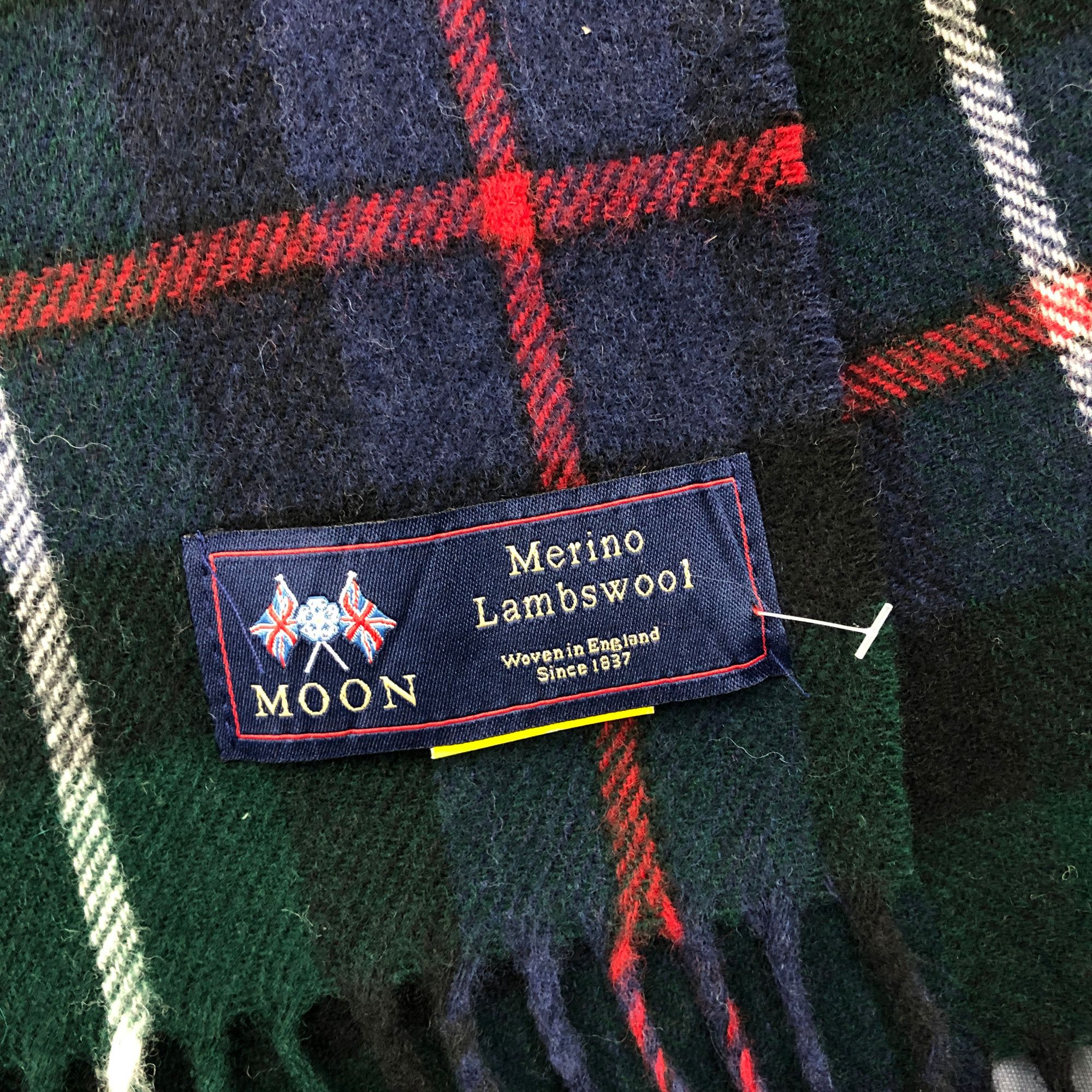 Vintage Vintage Moon Scarf Merino Wool Tartan Plaid Check Scarves Size ONE SIZE - 5 Thumbnail