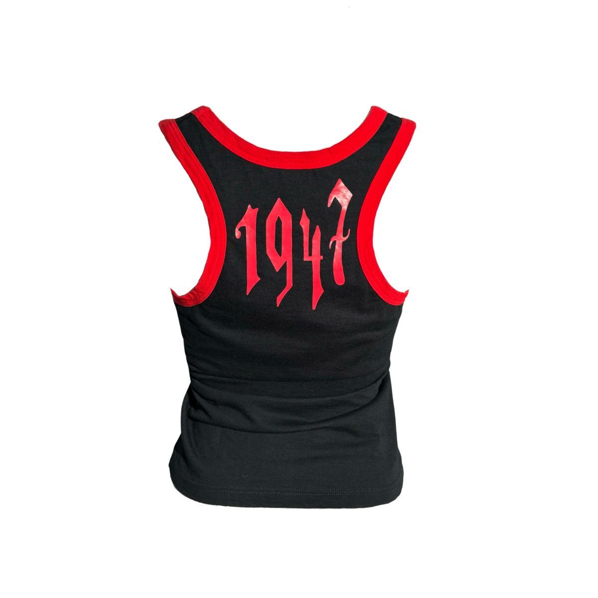 Dior × John Galliano × Vintage Dior 2002 Spring Gothic Logo Red Tank Size M / US 6-8 / IT 42-44 - 2 Thumbnail