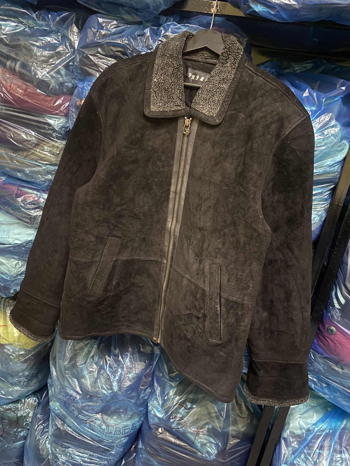 Other Vintage PRIME Black Suede Shearling-Style Jacket Made Korea Size US M / EU 48-50 / 2 - 2 Thumbnail