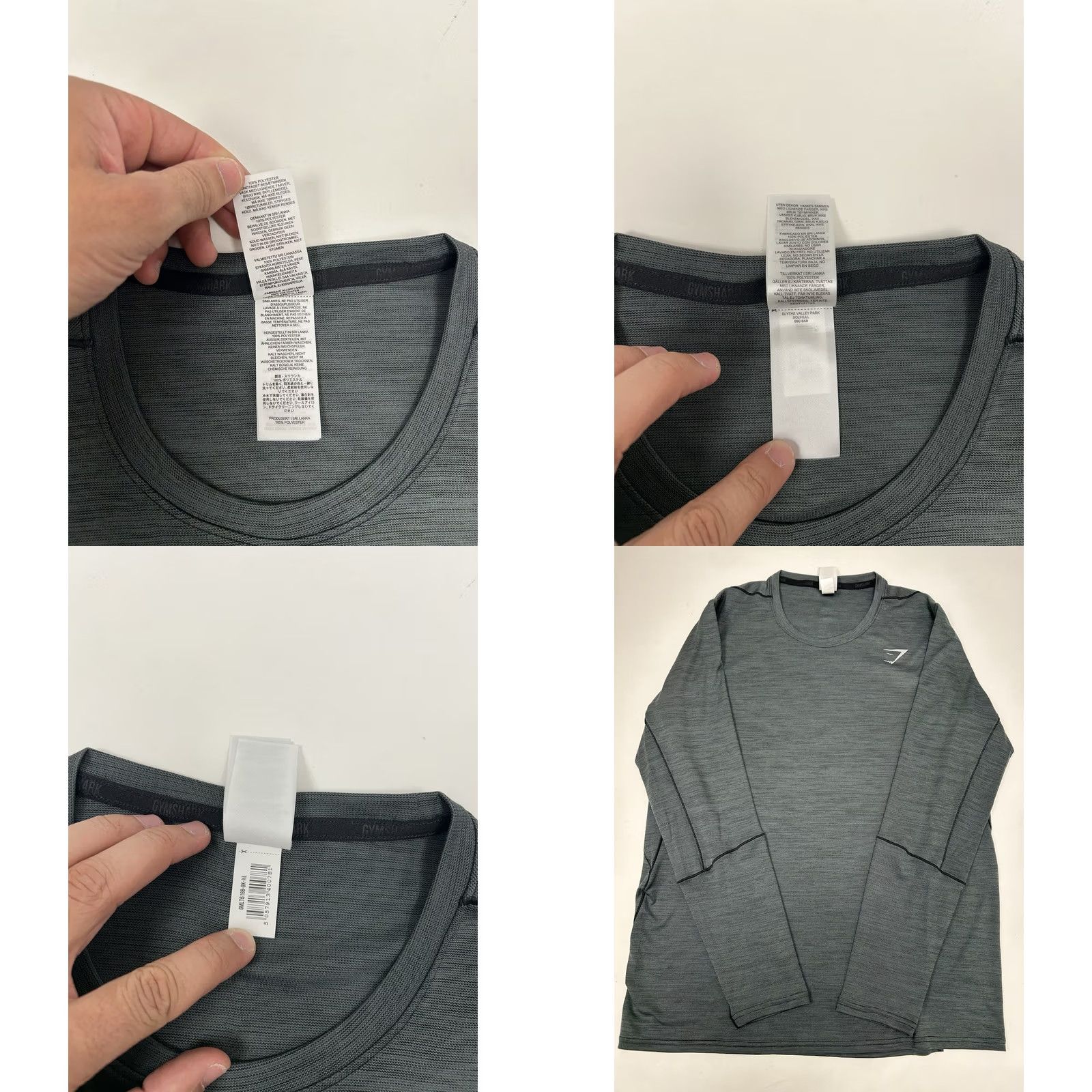 Gymshark GYMSHARK MENS XL GRAY LONG SLEEVE SHIRT WORKOUT TOP GREY T GYM GMLT5168 22x29.5 Size US XL / EU 56 / 4 - 8 Thumbnail