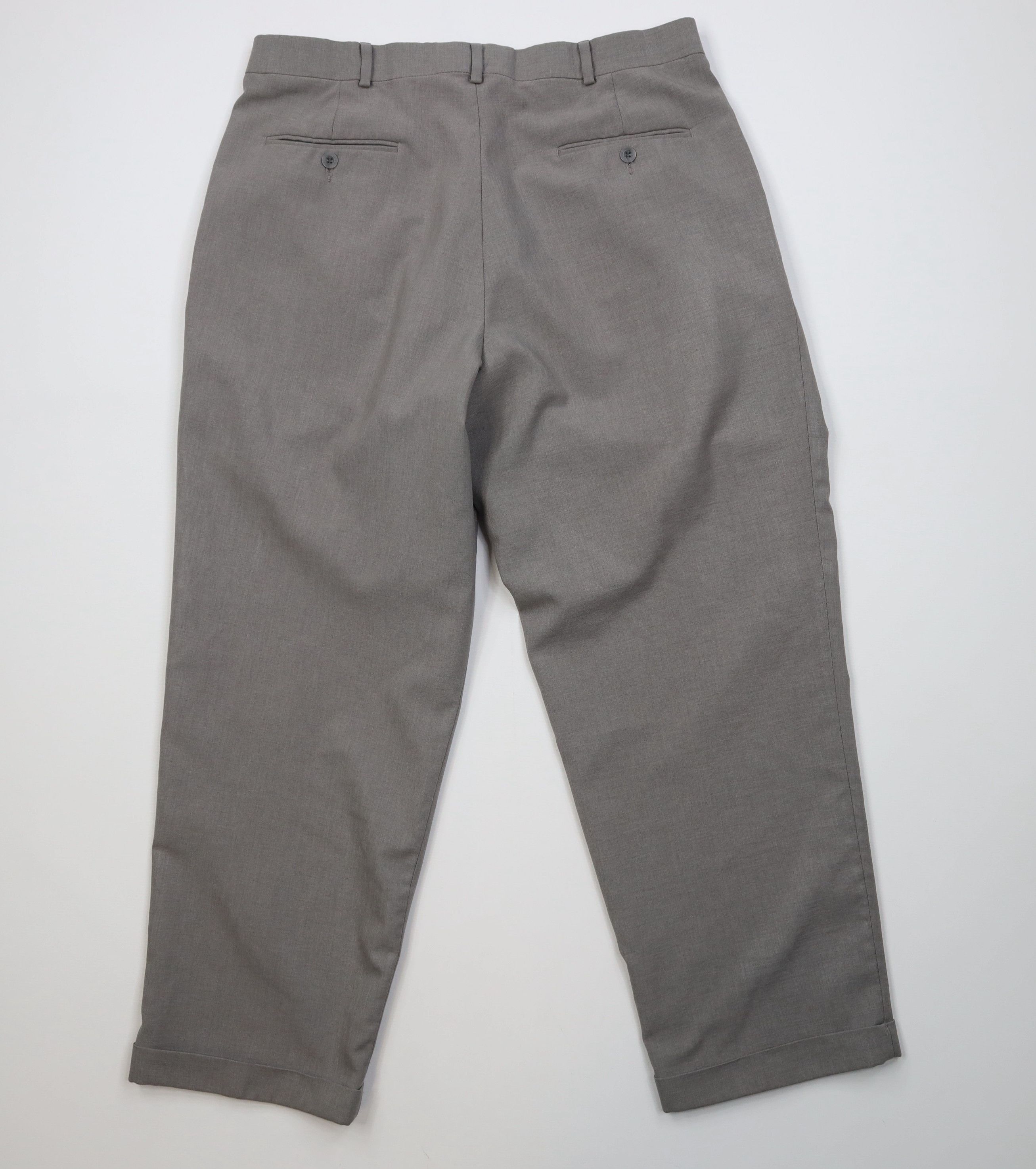 Levi's Vintage 90s Levis Pleated Wide Leg Chino Pants Trousers Gray Size US 34 / EU 50 - 10 Thumbnail