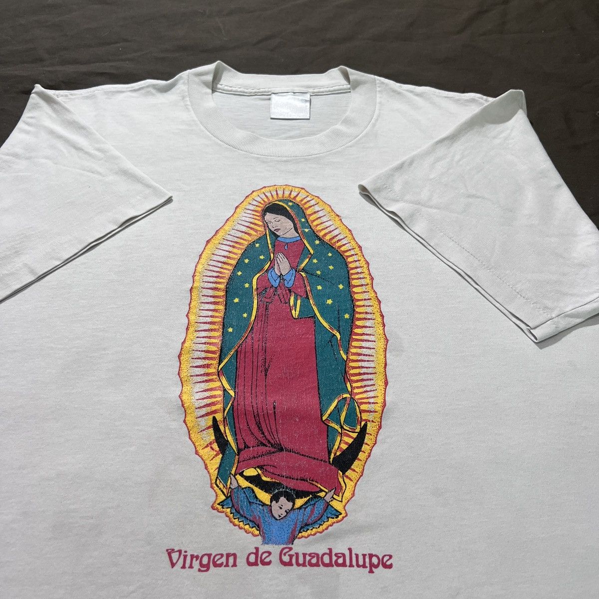 Vintage Vintage 90s Mary, mother of Jesus God Bible Holy Tee Size US XL / EU 56 / 4 - 5 Thumbnail
