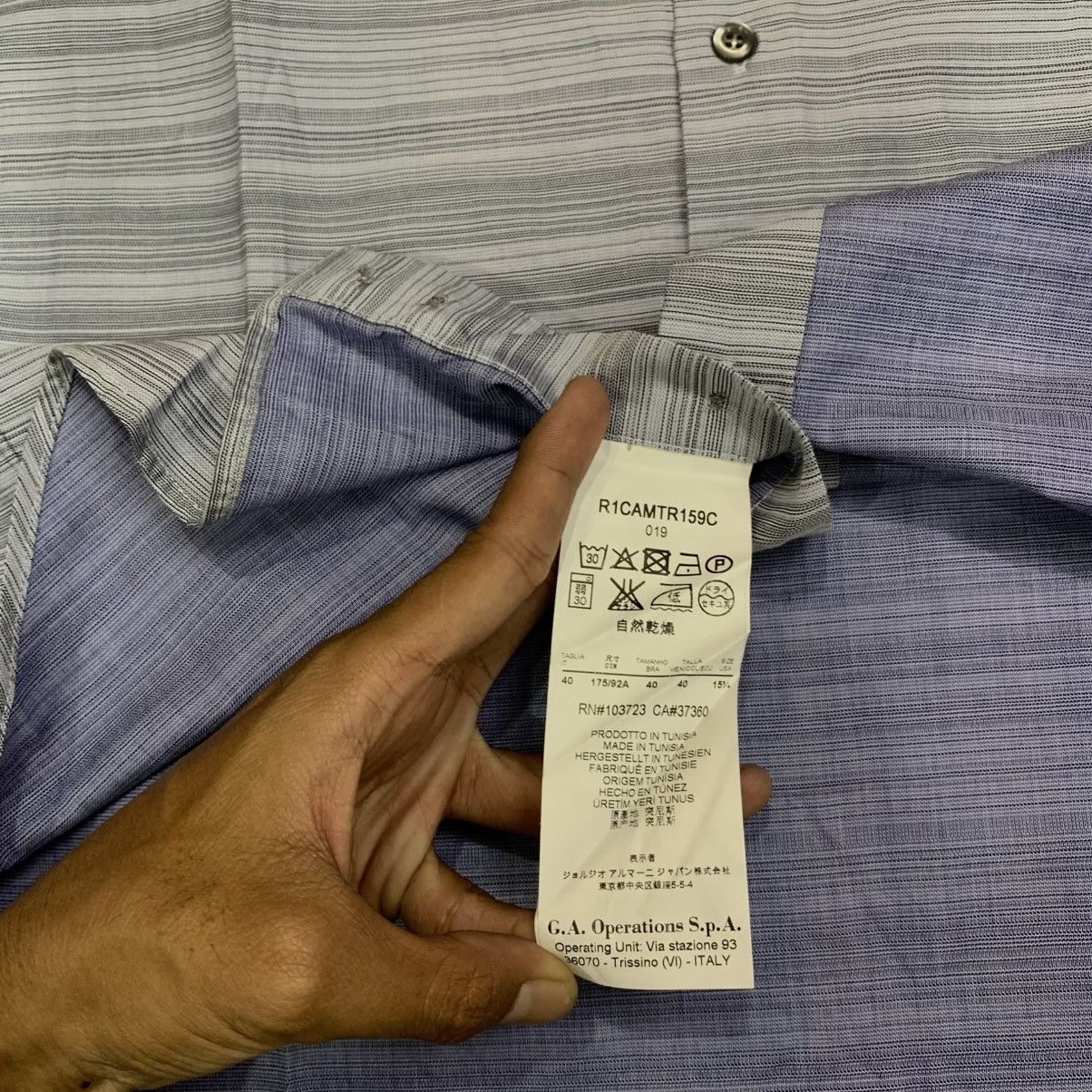 Emporio Armani Emporio Armani stripe shortsleeve button shirt Size US M / EU 48-50 / 2 - 6 Thumbnail