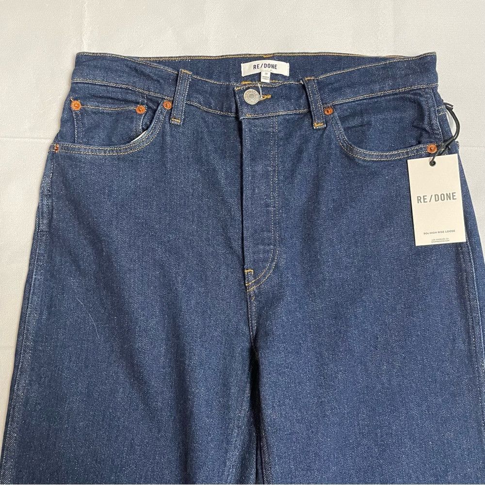 RE/DONE NWT New $307 Re/Done 90s High-Rise Straight RIGID LIKE Jean Size 29" - 8 Thumbnail
