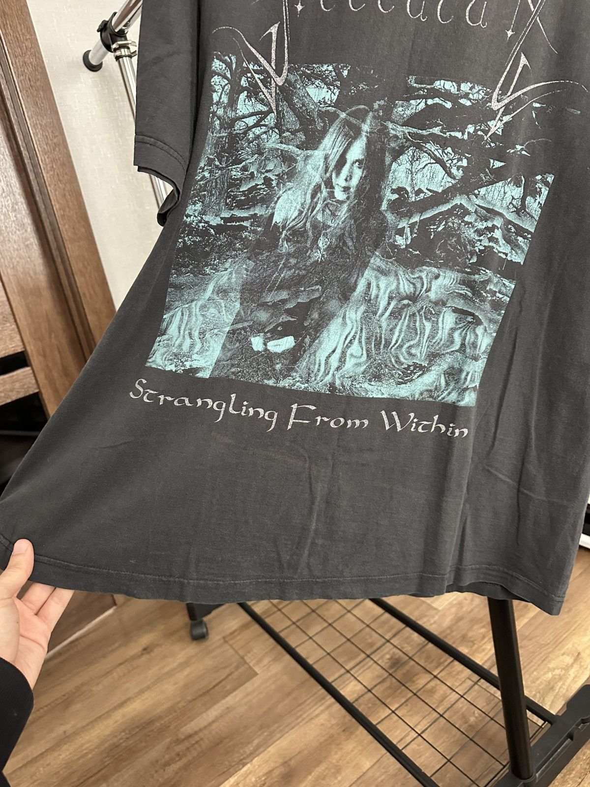 Band Tees 1998 Peccatum Strangling From Within Vintage Band T-Shirt Size US XL / EU 56 / 4 - 15 Thumbnail