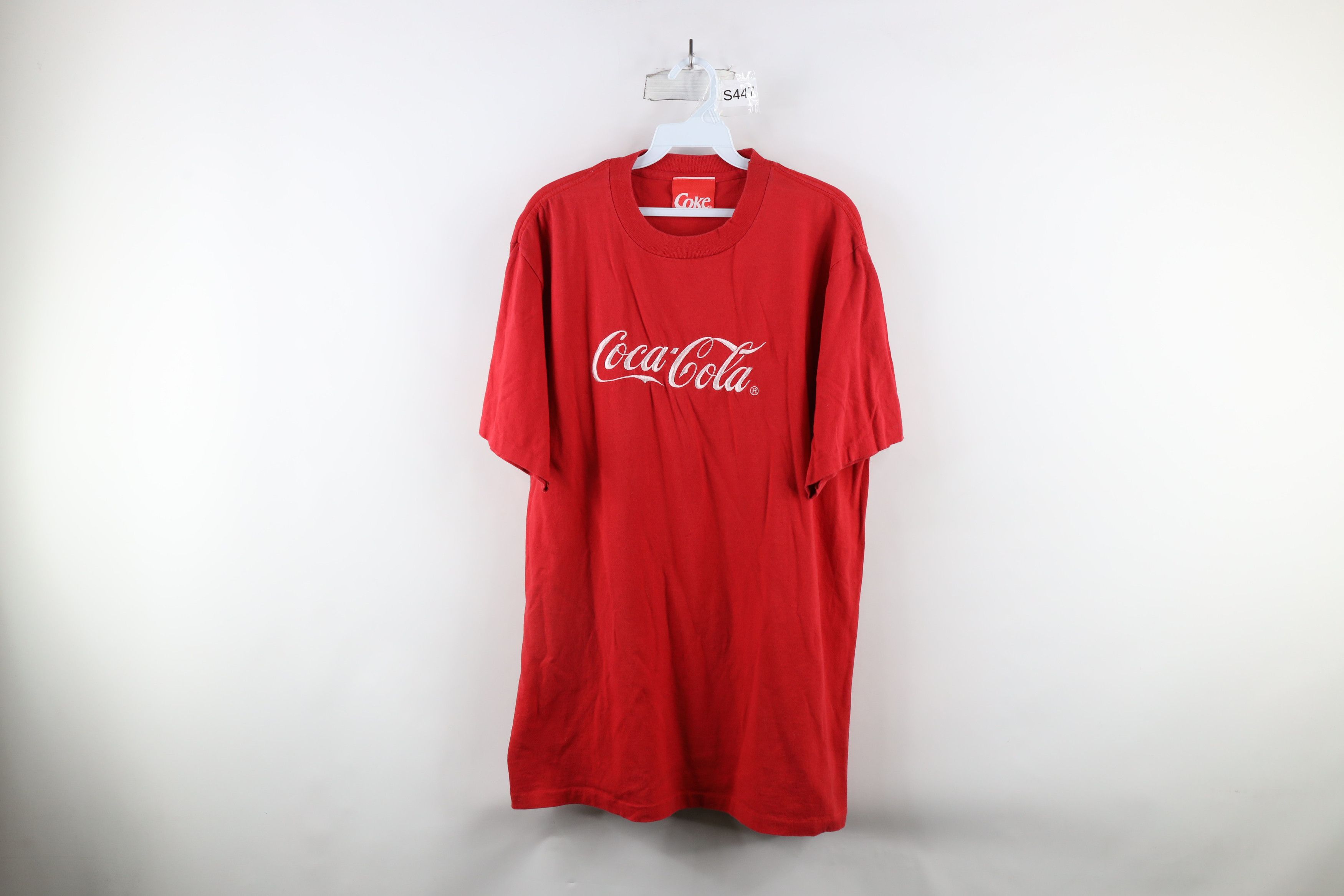 Coca Cola × Vintage Vintage 90s Coca Cola Out Script Short Sleeve T-Shirt USA Size US XL / EU 56 / 4 - 1 Thumbnail