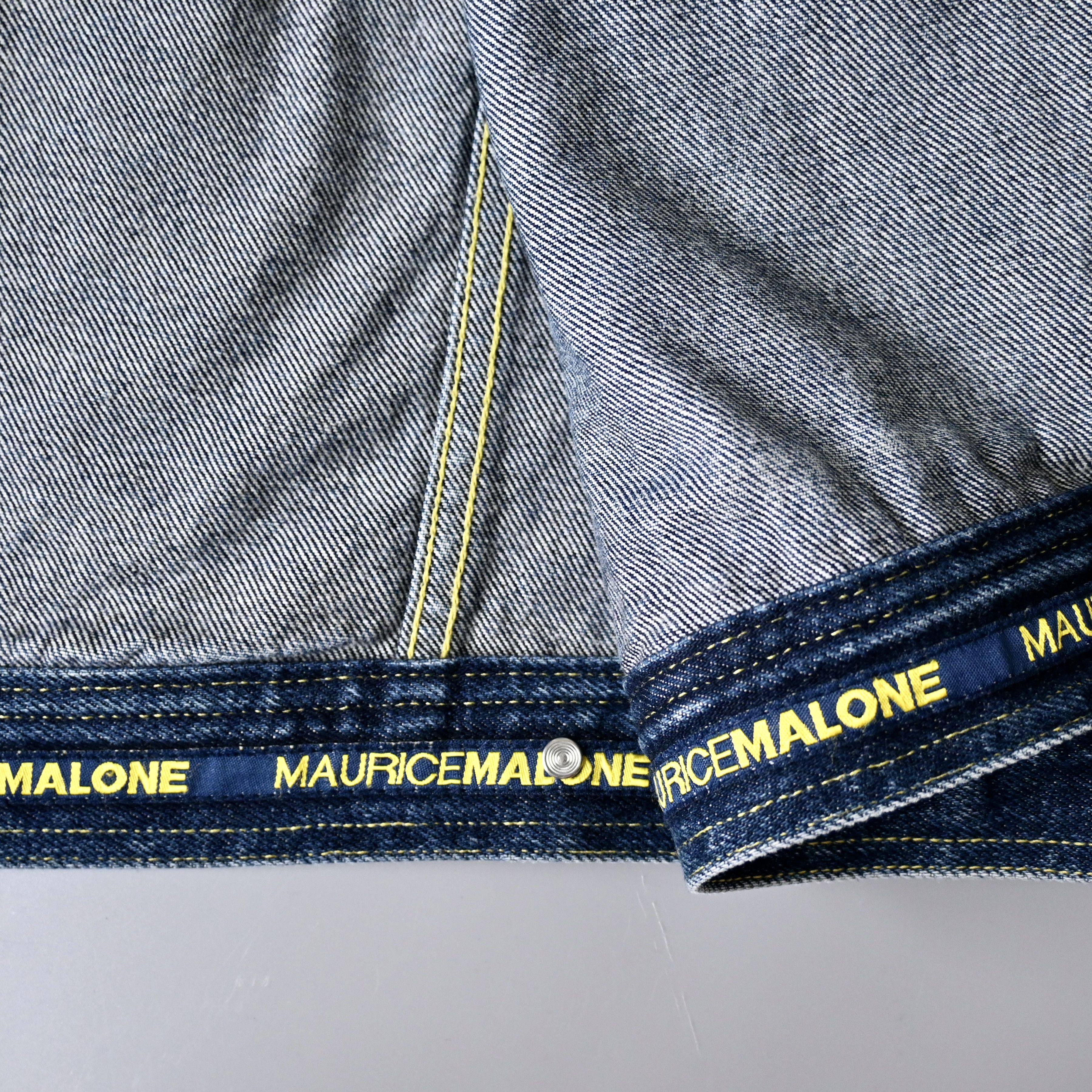 Vintage VTG MO JEANS by Maurice Malone reflective logo denim trucker Size US XXL / EU 58 / 5 - 17 Thumbnail