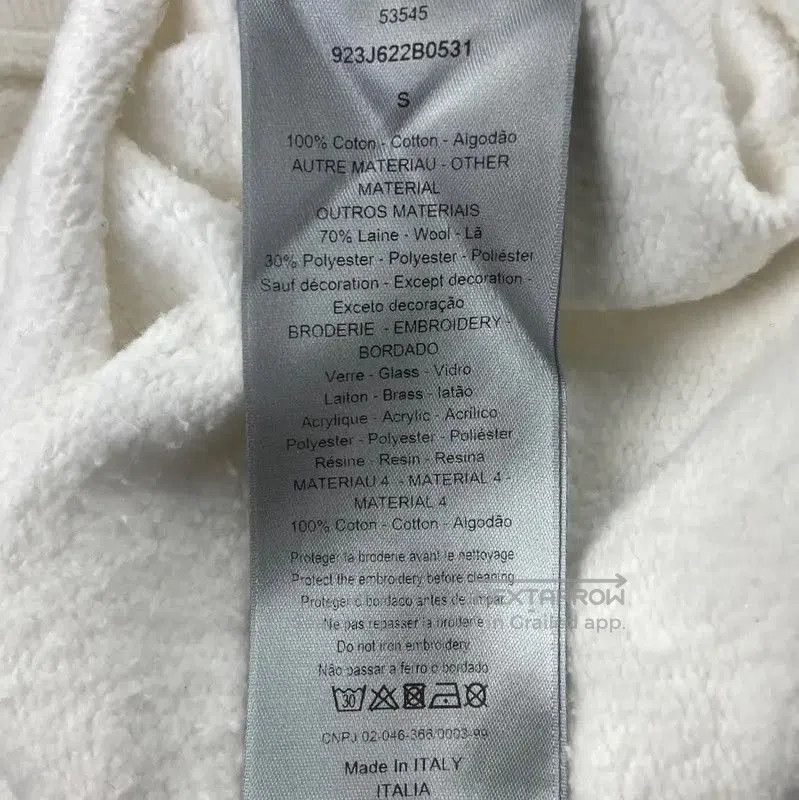 Dior Dior White Cotton Women's Sweatshirt . Size S / US 4 / IT 40 - 5 Thumbnail