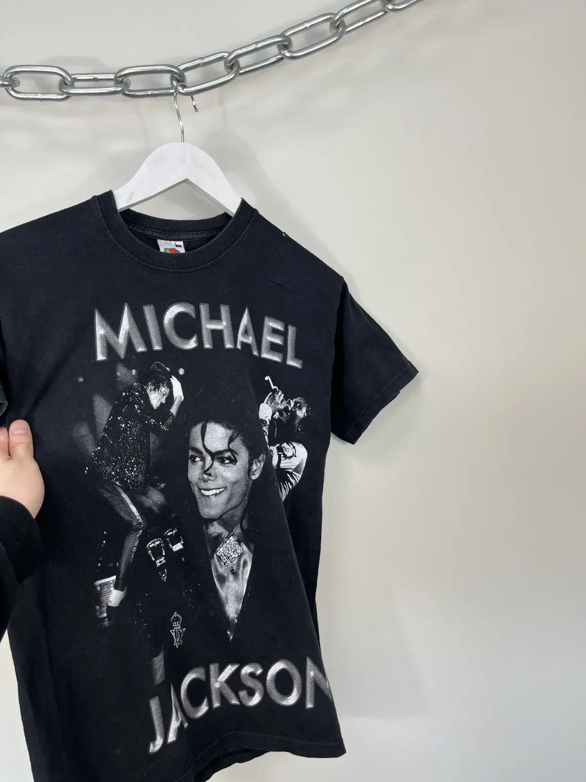 Band Tees × Michael Jackson × Vintage Vintage Michael Jackson Memory Graphic Rare Black Tee Size US S / EU 44-46 / 1 - 4 Thumbnail