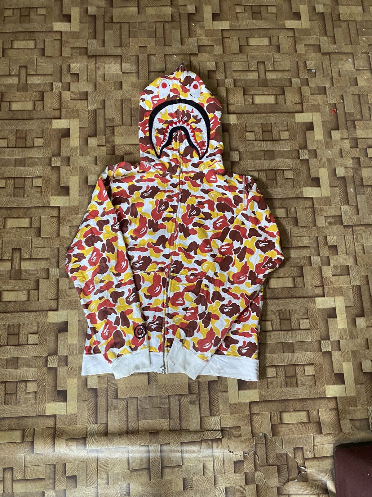 Bape shark camo hot hoodie size M