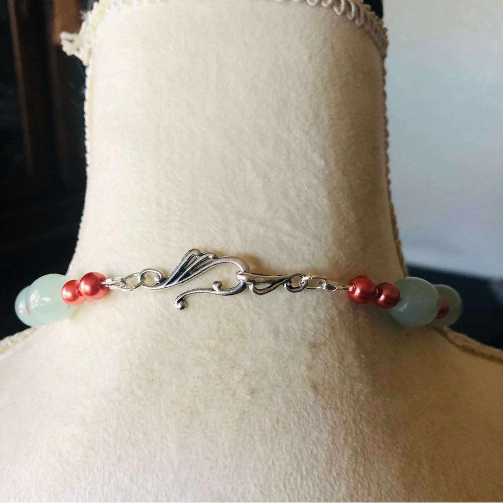 Handmade Handcrafted repurpose barrel opalite Pearl necklace Size ONE SIZE - 7 Thumbnail