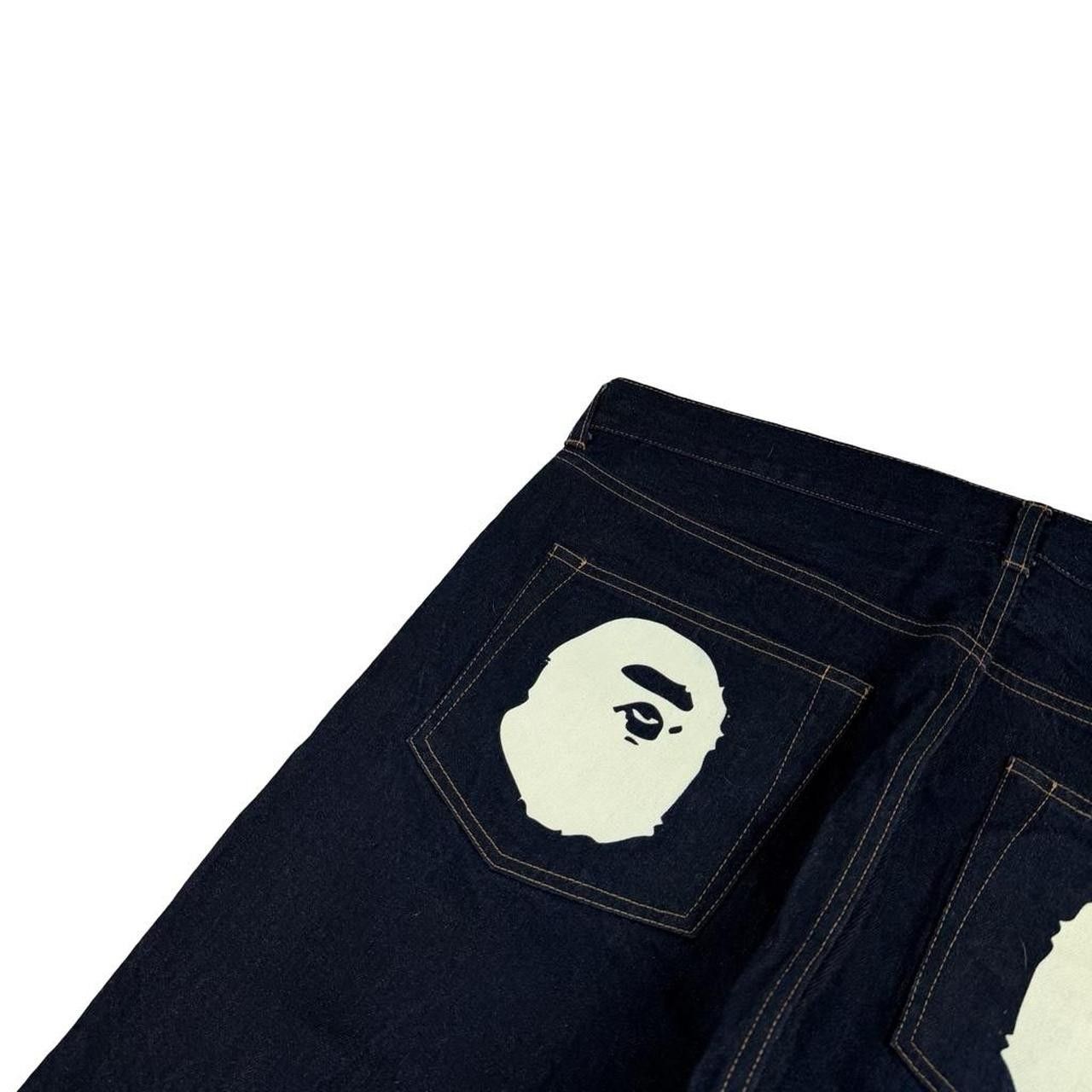 Bape Vintage Bape Ape Head Denim Jeans - Waist: 40 Size US 40 / EU 56 - 3 Thumbnail
