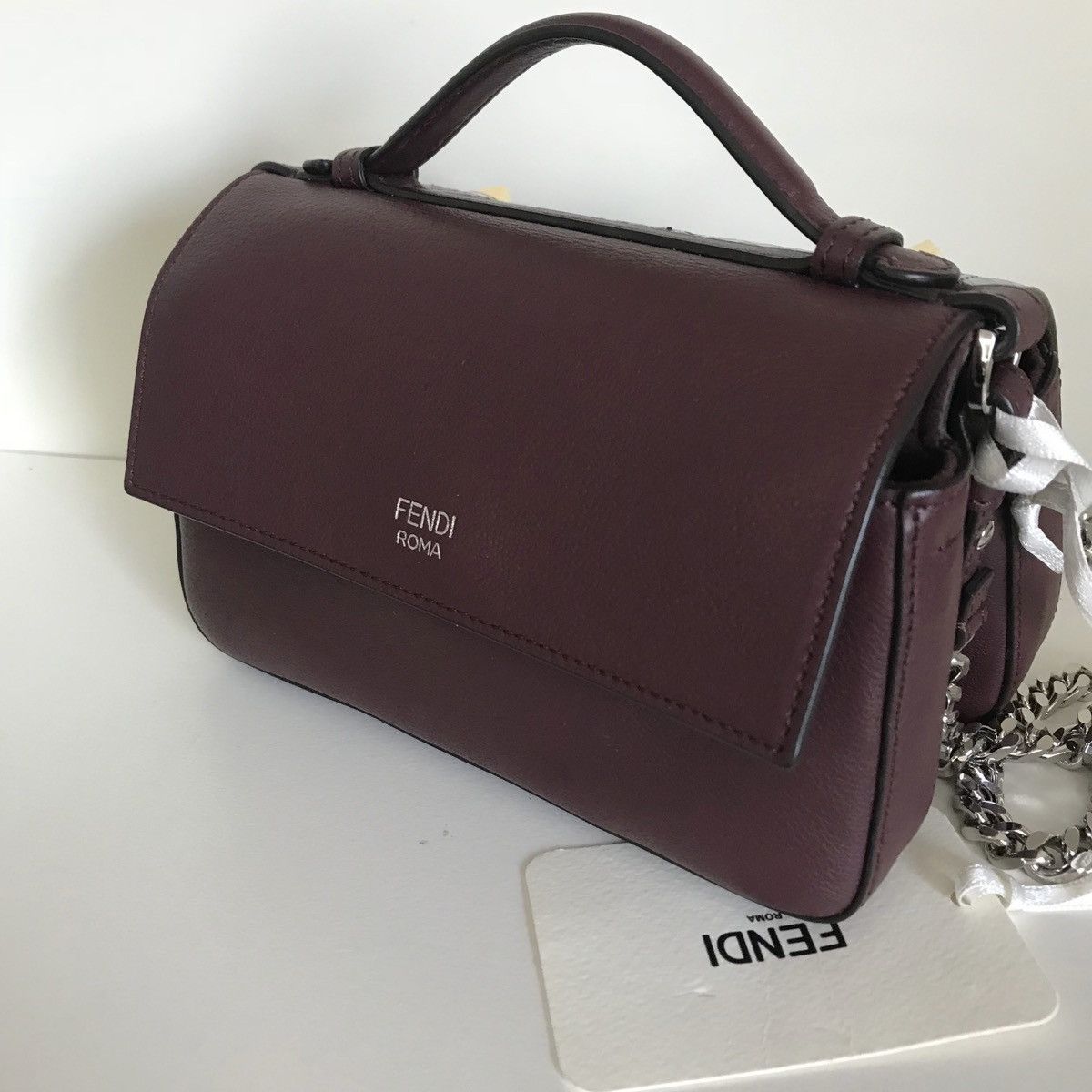 Fendi Fendi Python burgundy double baguette crossbody Size ONE SIZE - 22 Thumbnail