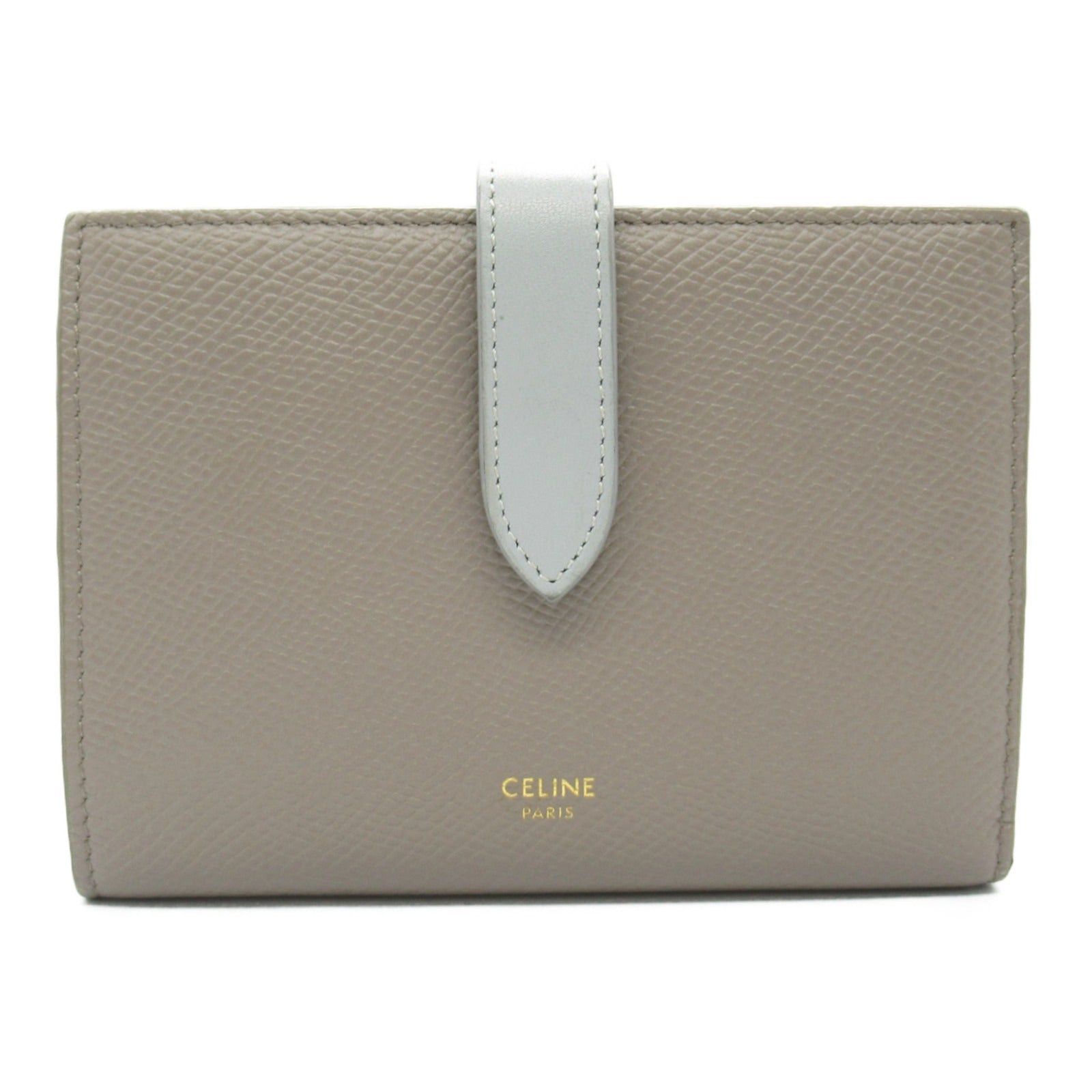 Celine Celine Bi-Fold Wallet Leather Gray Size ONE SIZE - 1 Thumbnail